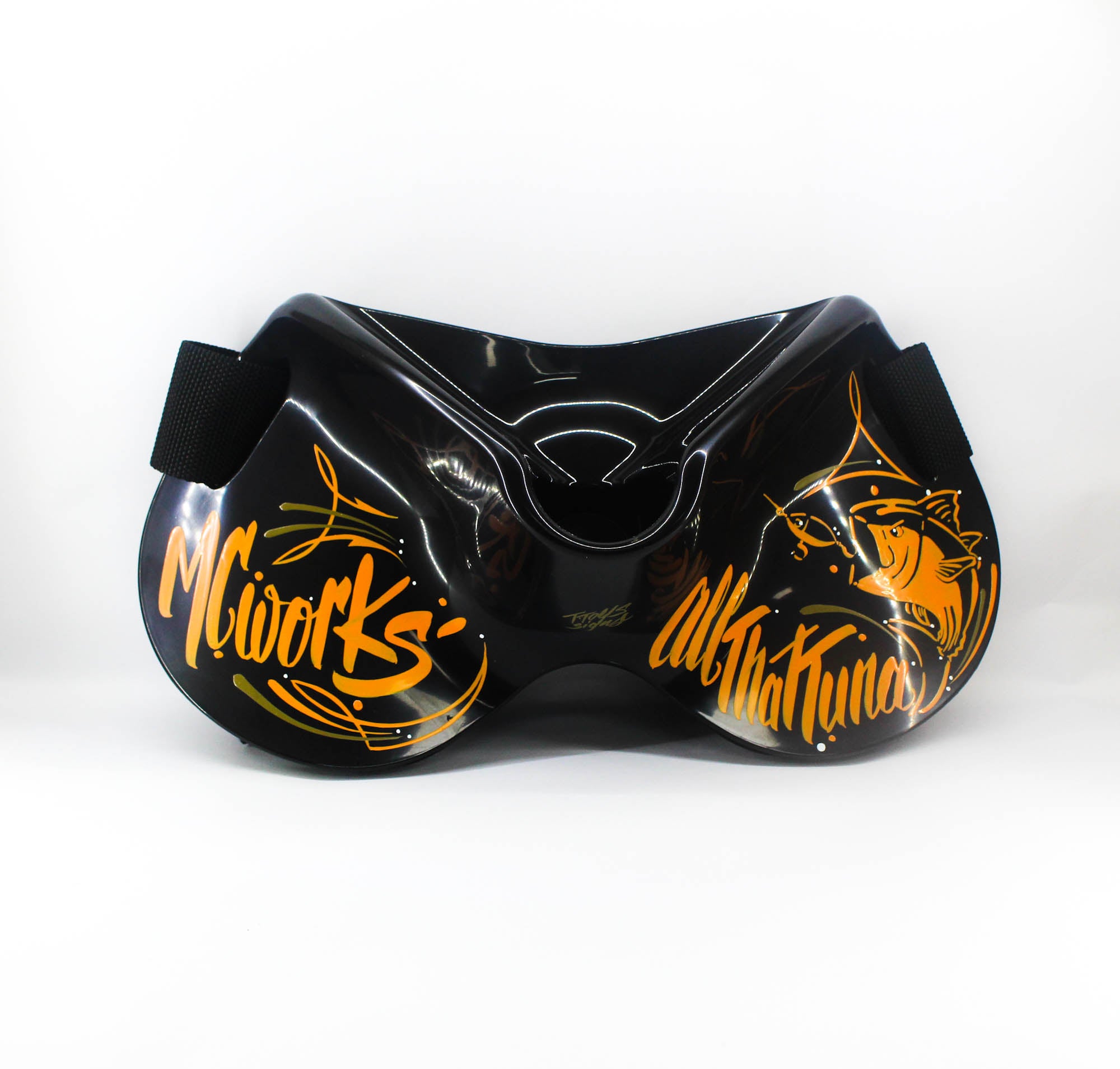 MC Works TT Fighting Gimbal Belt Hand Painted Tuna Black (2347)
