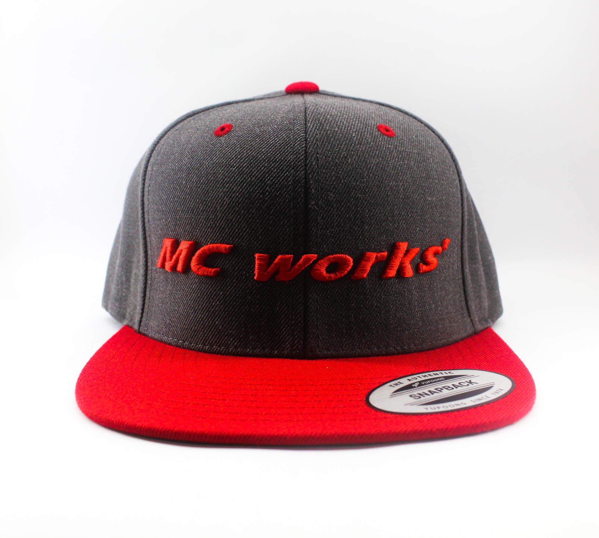 MC Works Cap Snapback Flat Visor 2026 Dark Heather Red (2415)