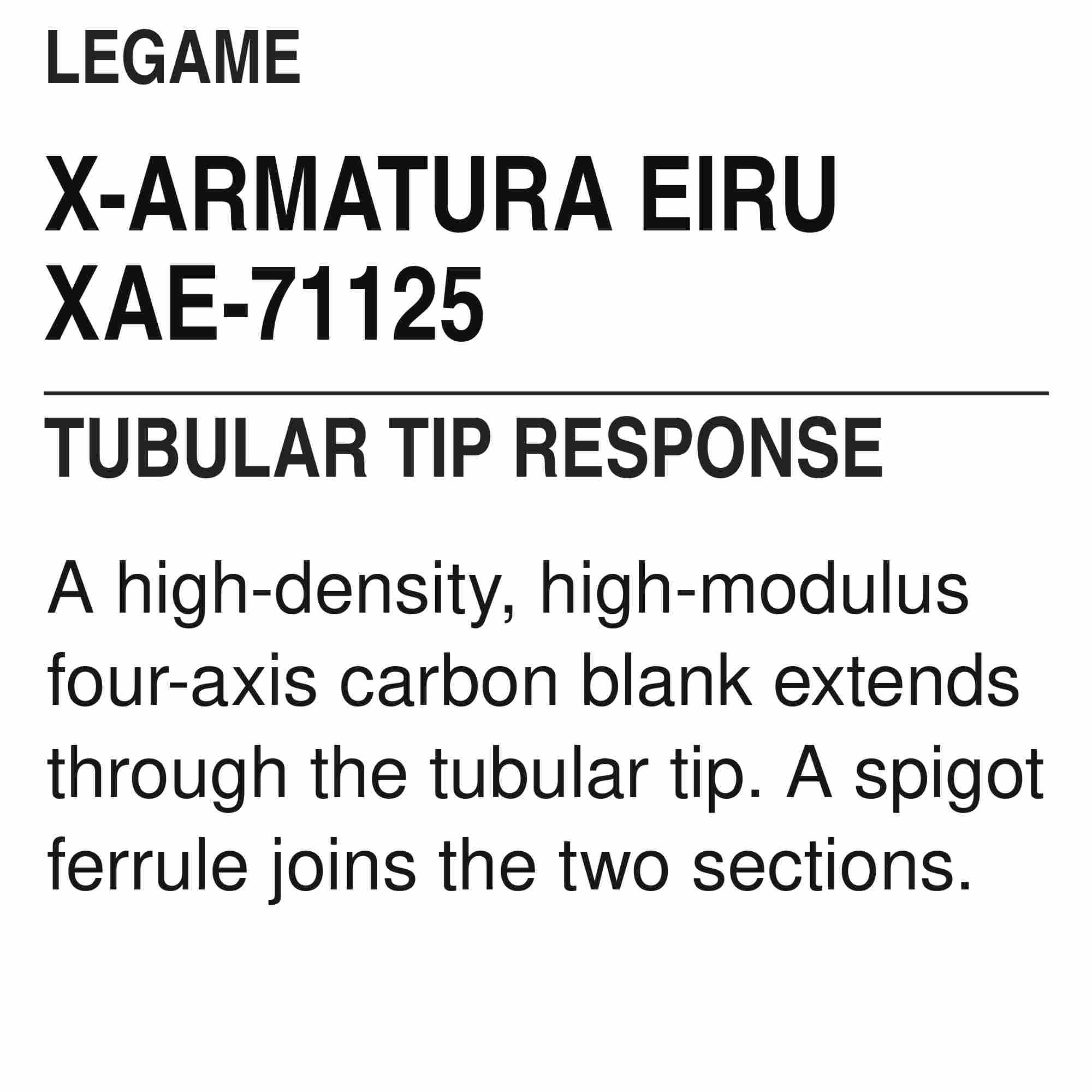 Le Game Rod Spinning X-Armatura XAE-71125 Light Game Eiru (6998)