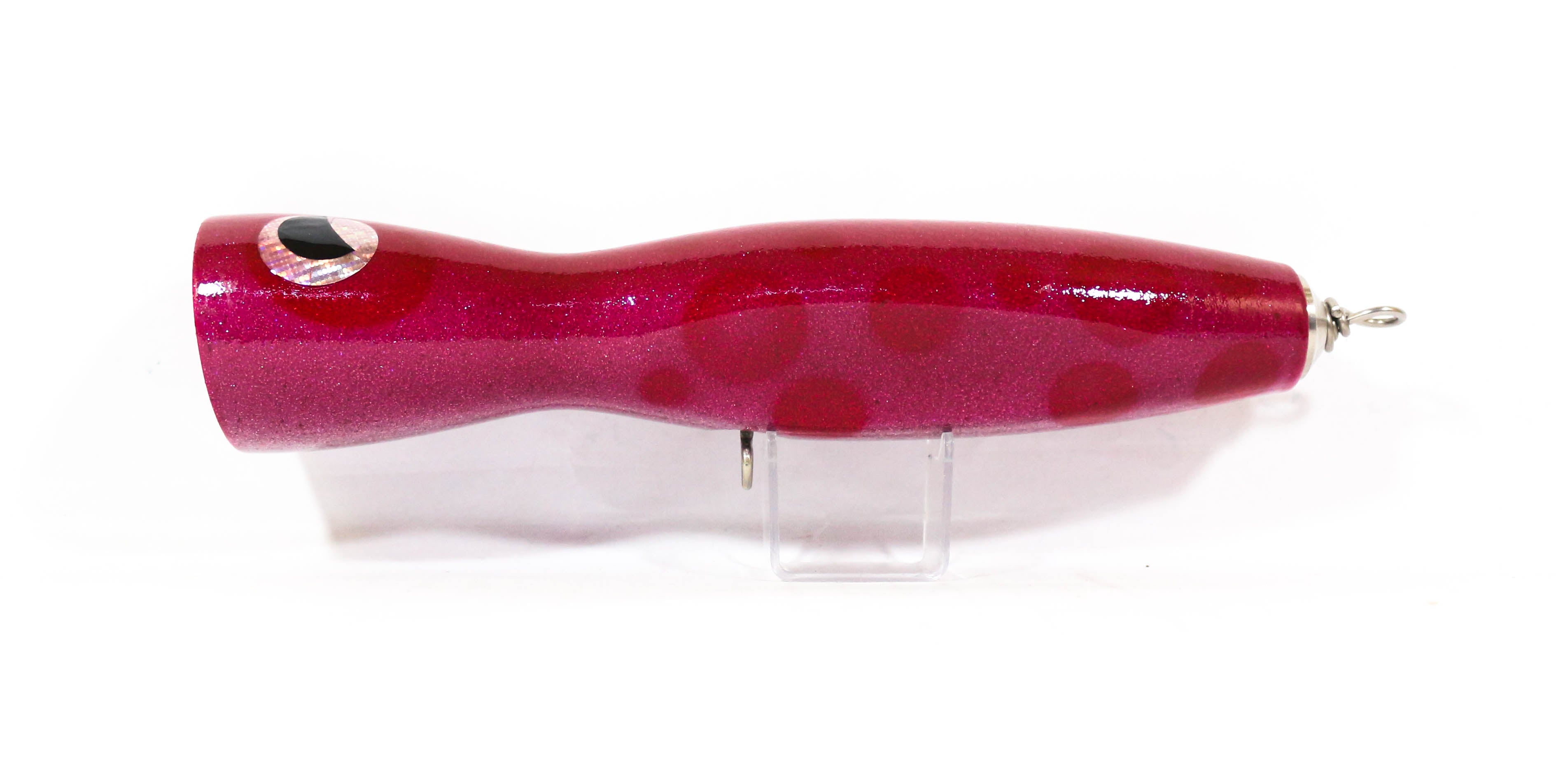 Sale Wood Popper Flatside Floating 210mm 130grams Bubble Red Glitter (1053)