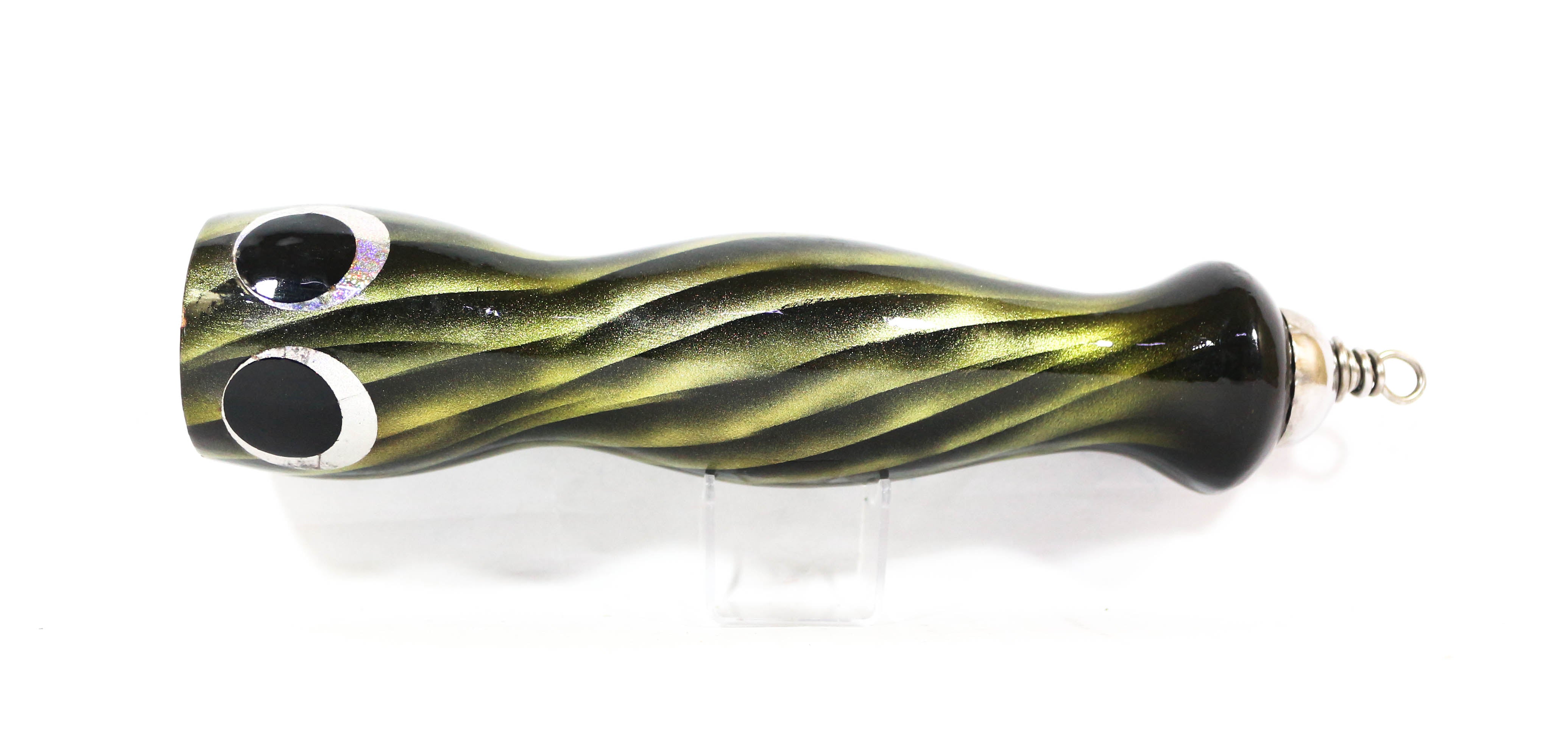 Sale Wood Popper Jelly Floating 220 mm 140 grams Stripe Green (1071)