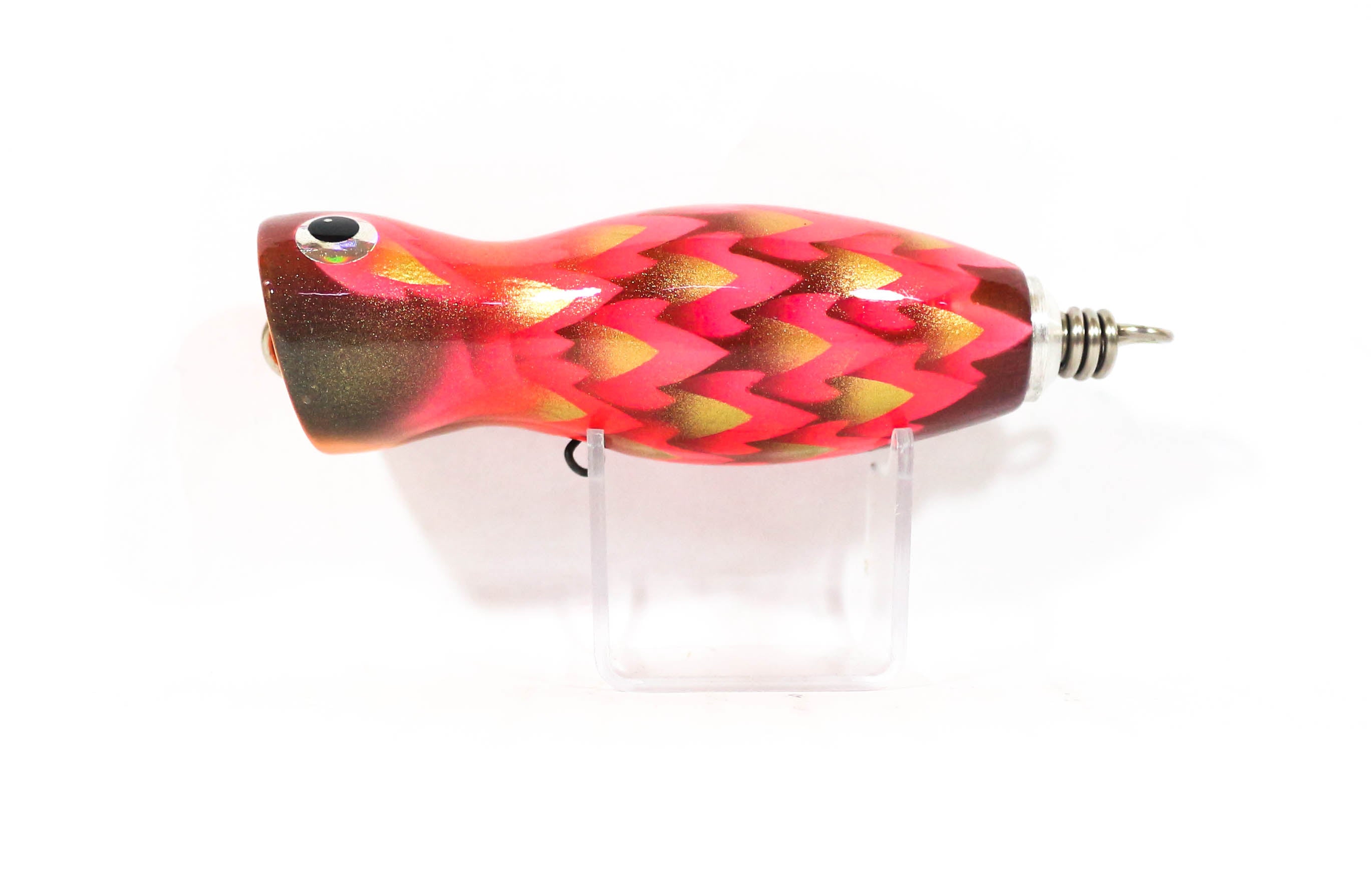 Sale Wood Popper Baby Floating 90 mm 17 grams Dragon Blk Head Red (1085)