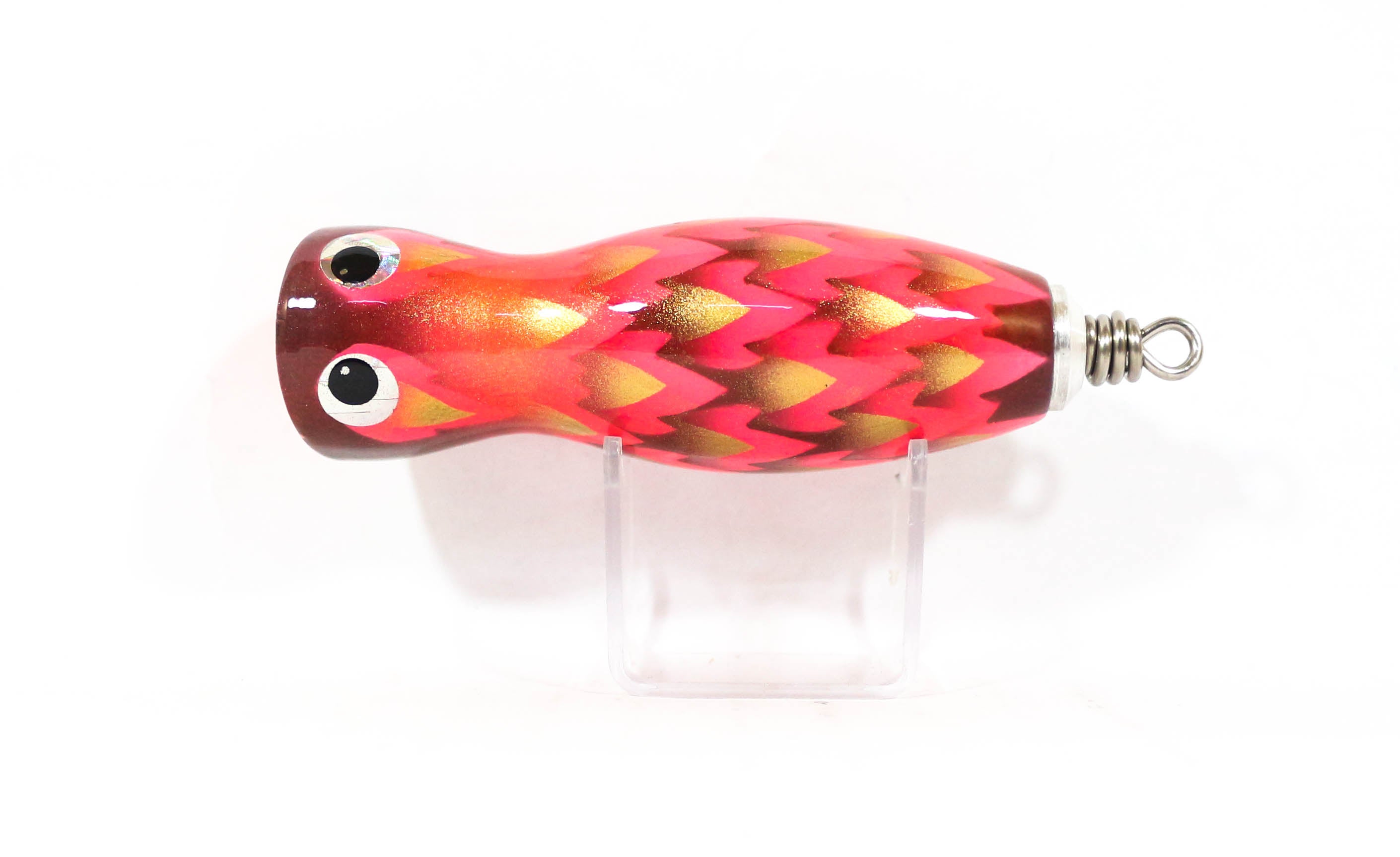 Sale Wood Popper Baby Floating 90 mm 17 grams Dragon Blk Head Red (1085)