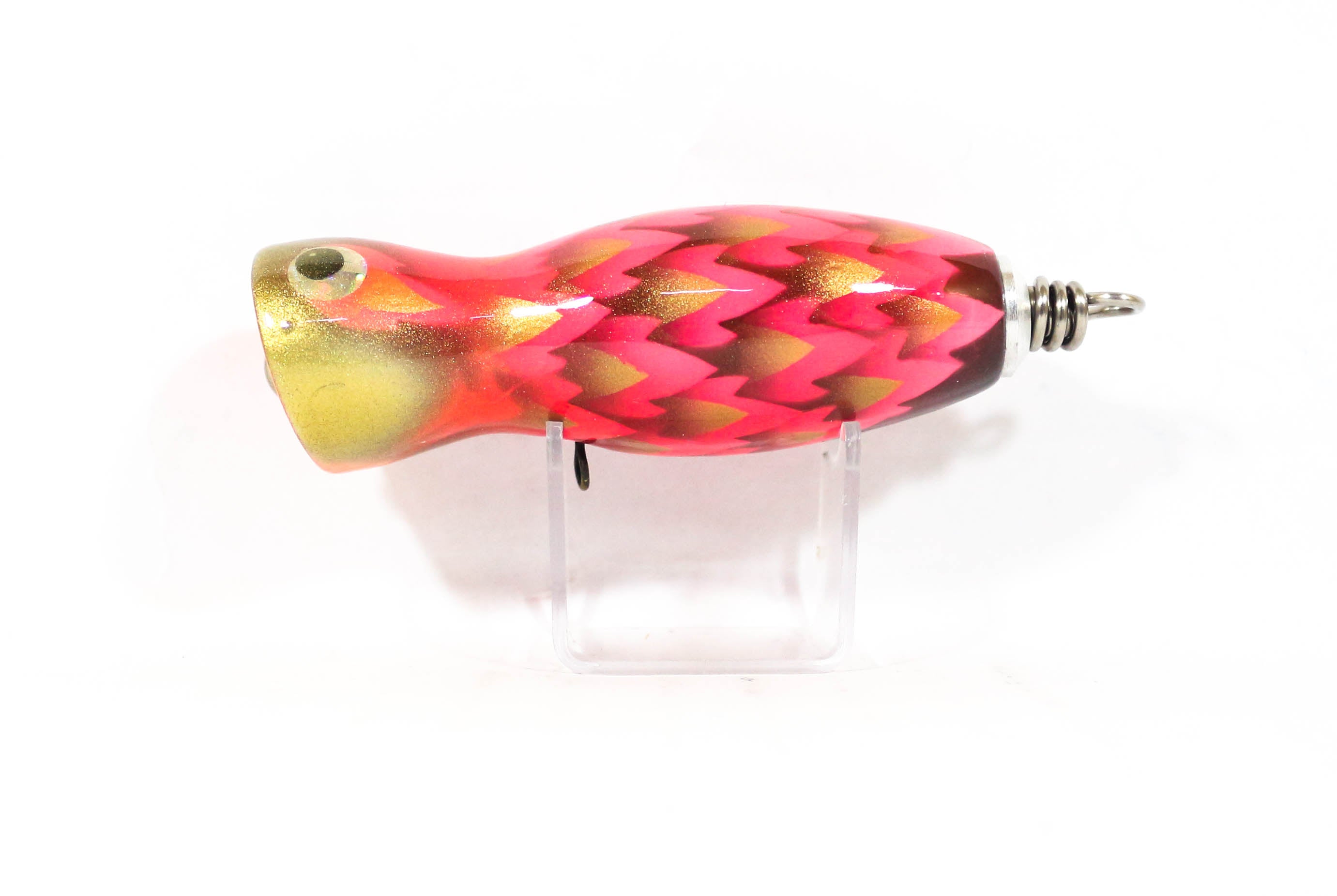 Sale Wood Popper Baby Floating 90 mm 17 grams Dragon Gold Head Red (1087)