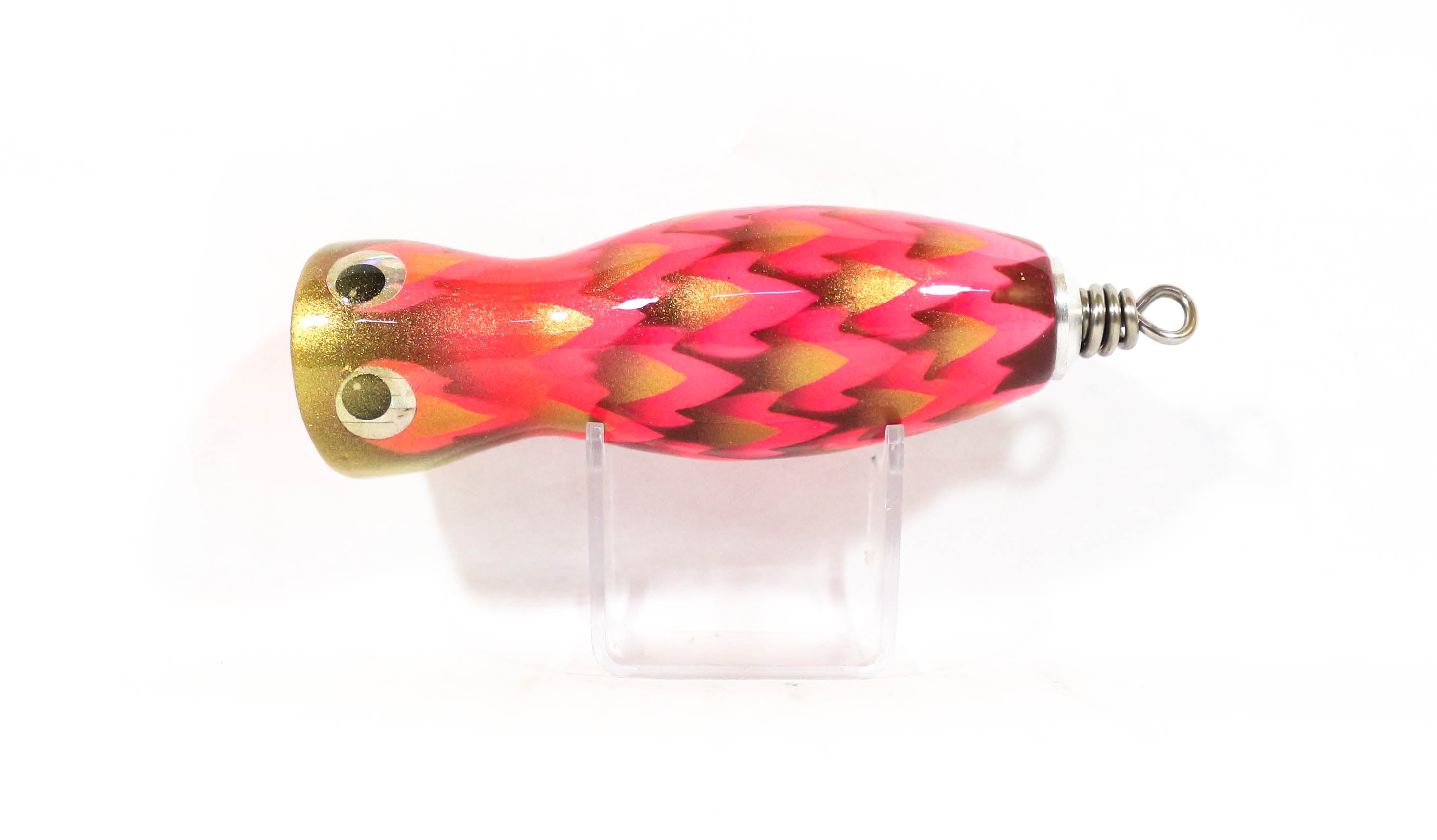 Sale Wood Popper Baby Floating 90 mm 17 grams Dragon Gold Head Red (1087)