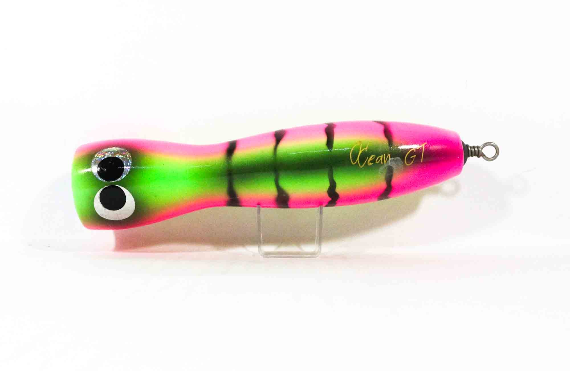 Sale Wood Popper Ocean GT Floating 220 mm 175 grams Green Pink Tiger (1109)