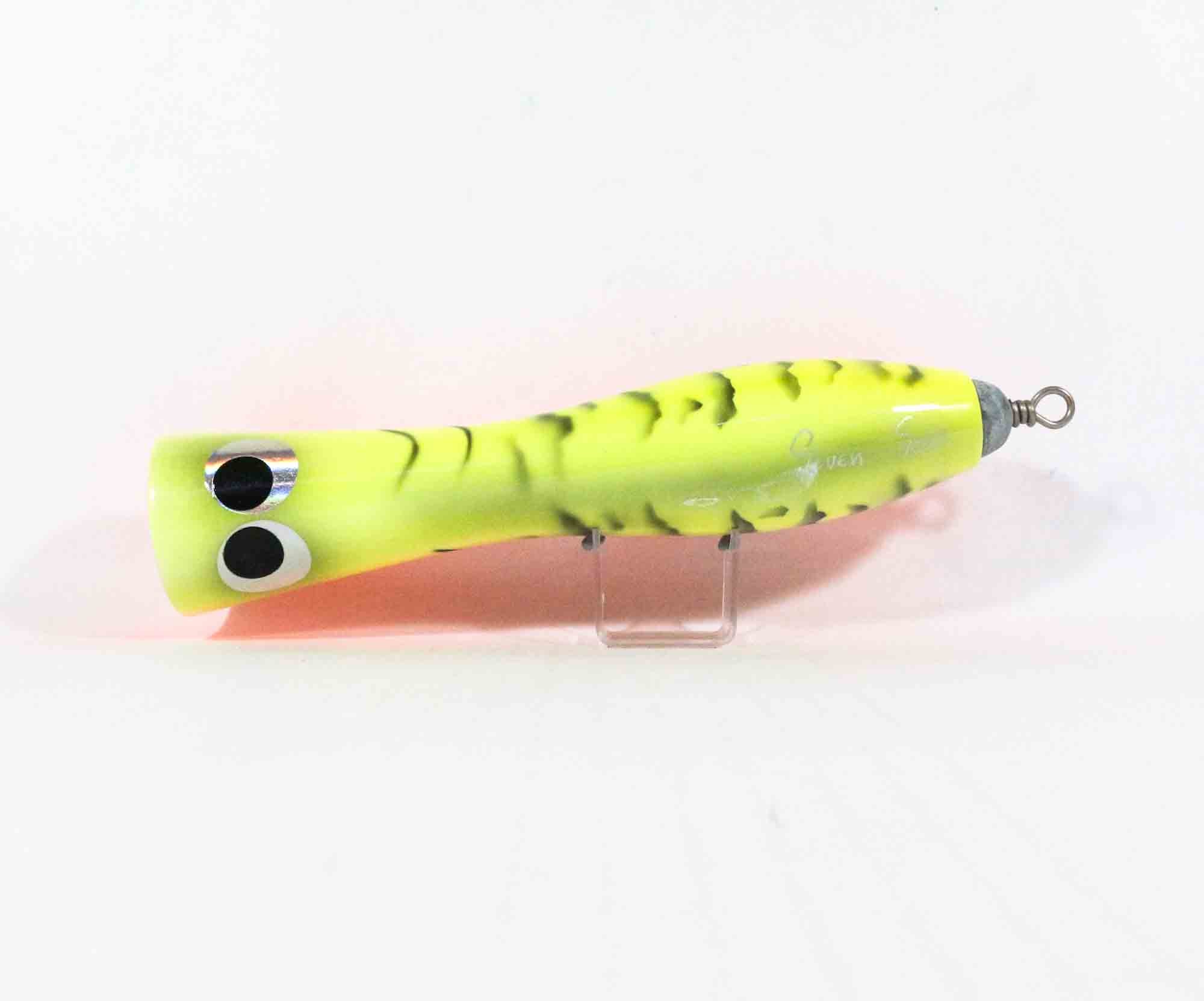 Sale Wood Popper Cone Floating 200 mm 120 grams Yellow Tiger (1117)