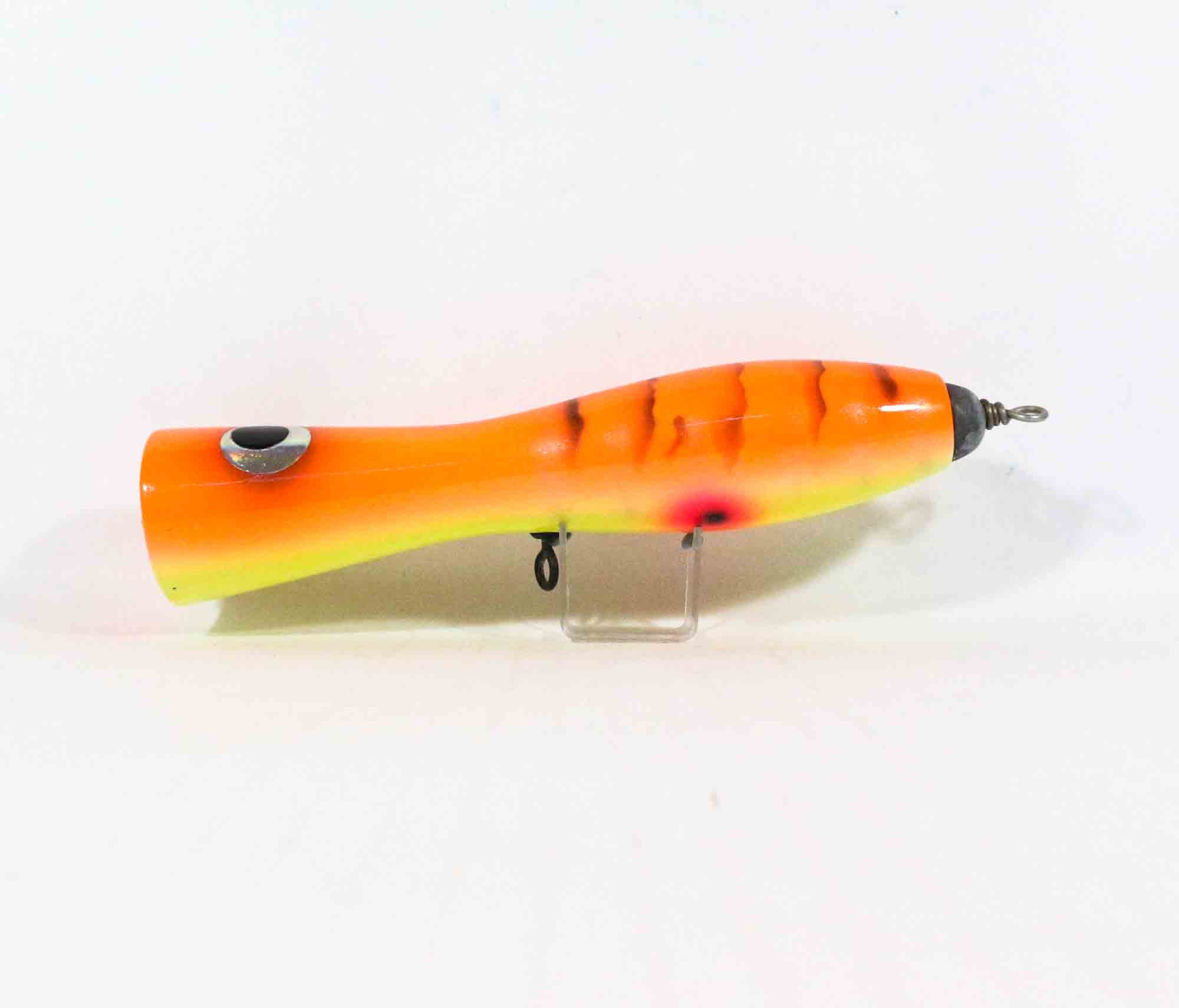 Sale Wood Popper Cone Floating 200 mm 120 grams Orange Tiger (1118)