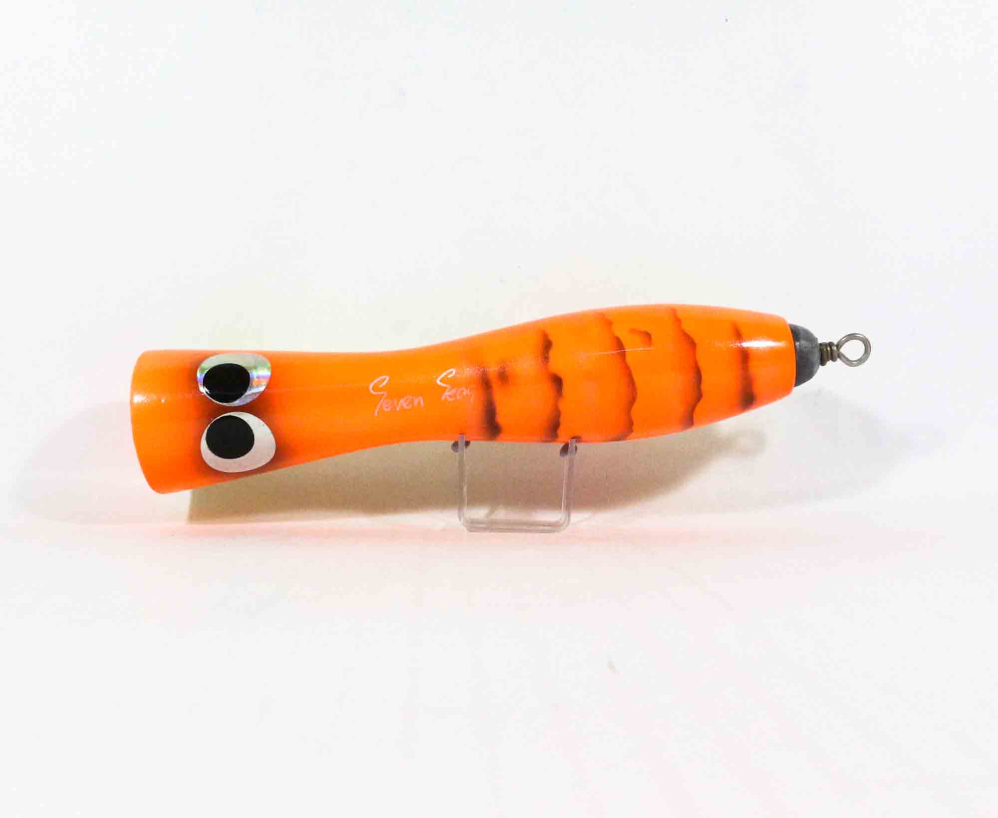 Sale Wood Popper Cone Floating 200 mm 120 grams Orange Tiger (1118)