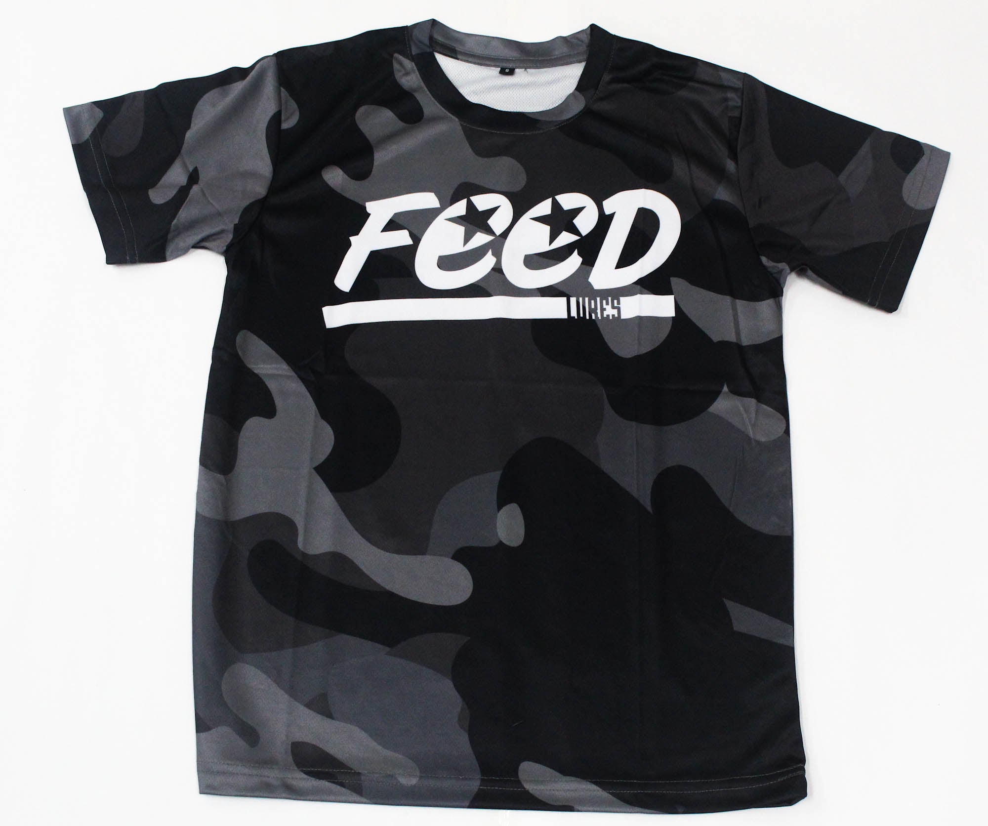 Feed T-Shirt Dry Fit Short Sleeve Size XXL Dark Grey Camo (2158)