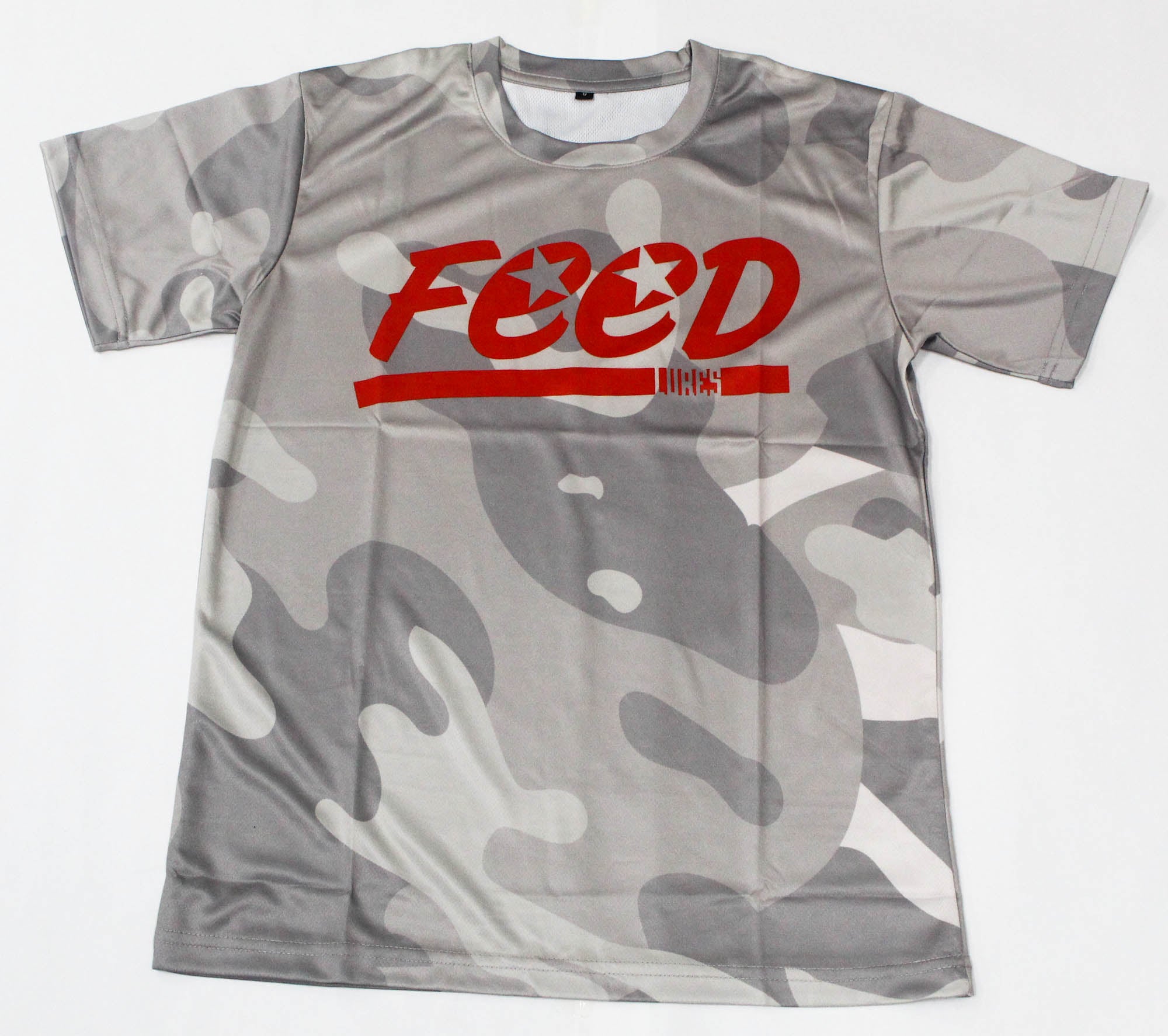 Feed T-Shirt Dry Fit Short Sleeve Size XXL Light Grey Camo (2163)