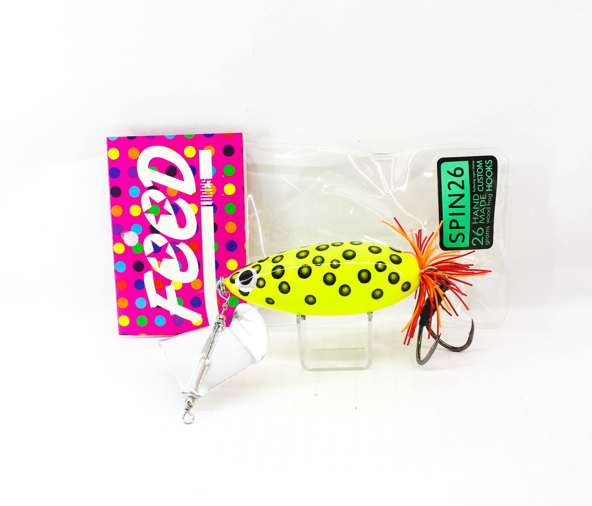 Feed Spin 26 Hand Made Wood Frog Floating Lure 26 grams 3 (1003)