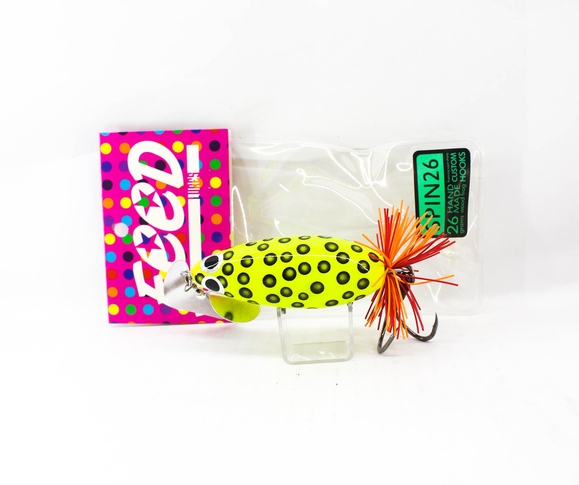 Feed Spin 26 Hand Made Wood Frog Floating Lure 26 grams 3 (1003)