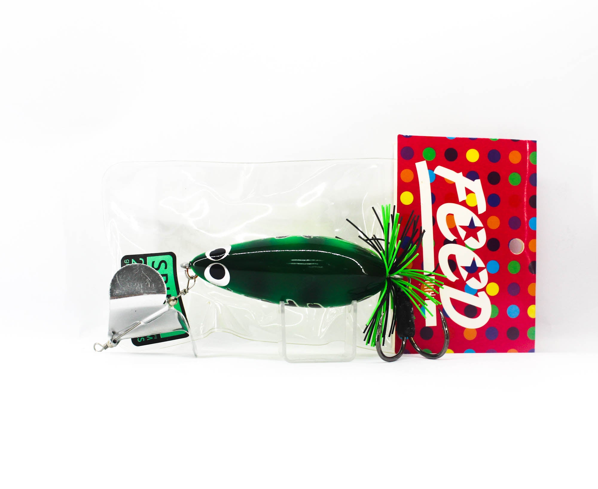 Feed Spin 26 Hand Made Wood Frog Floating Lure 26 grams 8 (1008)