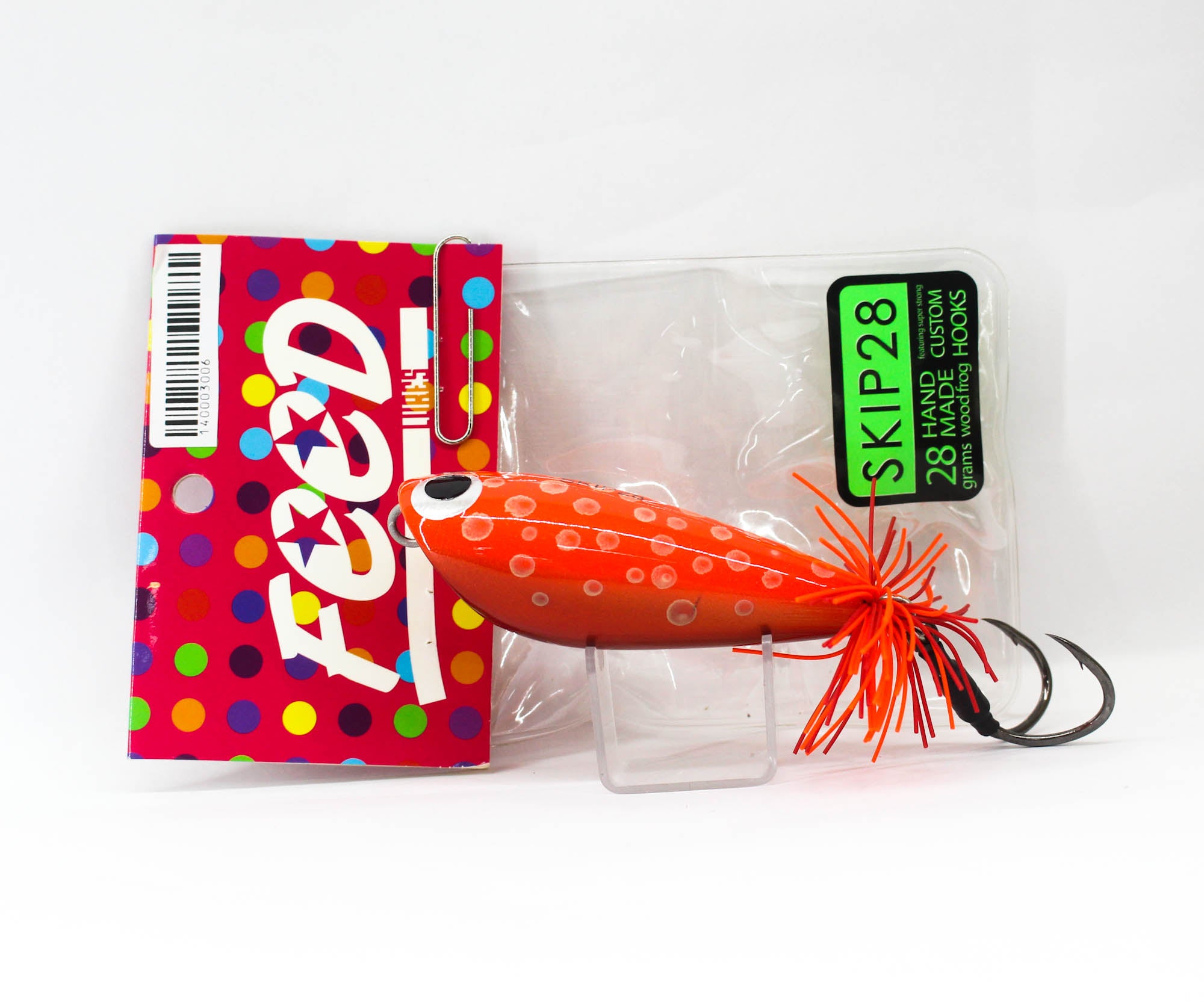 Feed Skip 28 Hand Made Wood Frog Floating Lure 28 grams 6 (3006)