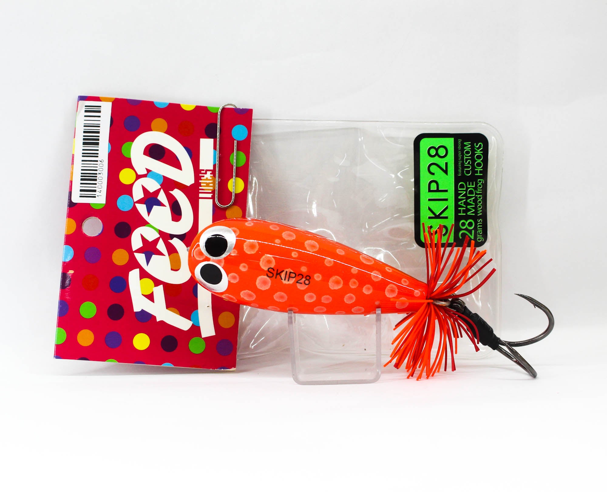 Feed Skip 28 Hand Made Wood Frog Floating Lure 28 grams 6 (3006)
