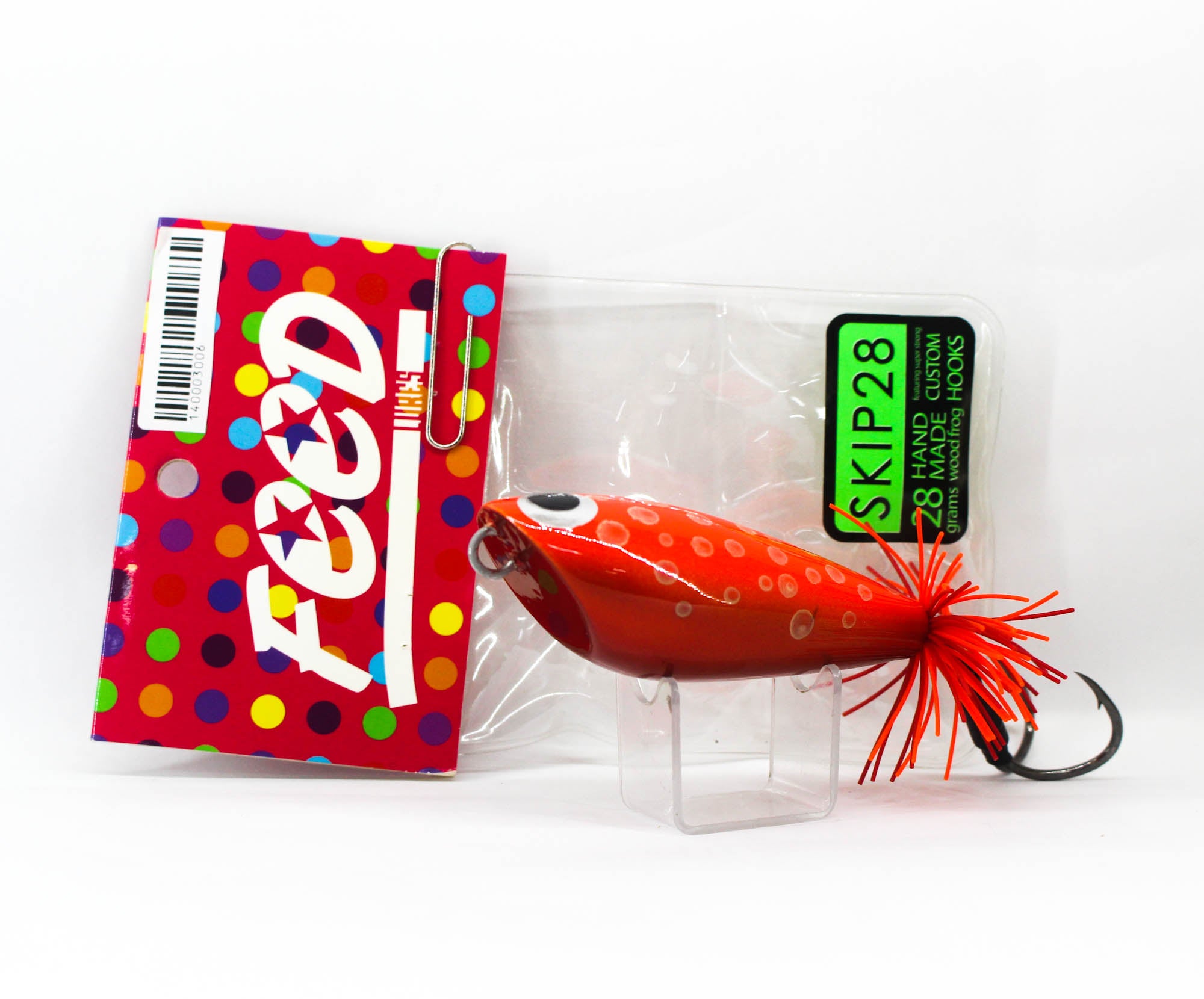Feed Skip 28 Hand Made Wood Frog Floating Lure 28 grams 6 (3006)