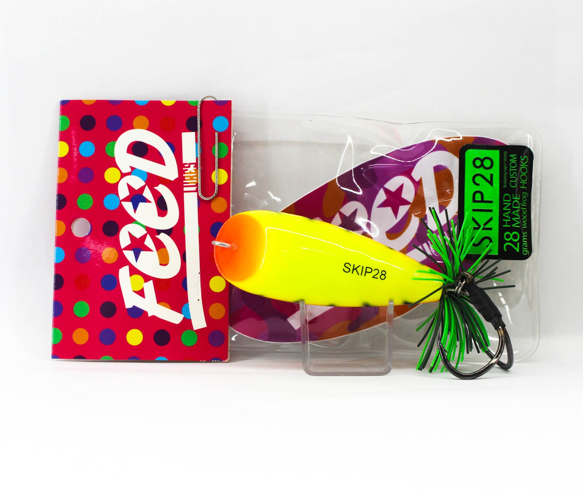 Feed Skip 28 Hand Made Wood Frog Floating Lure 28 grams 9 (3009)