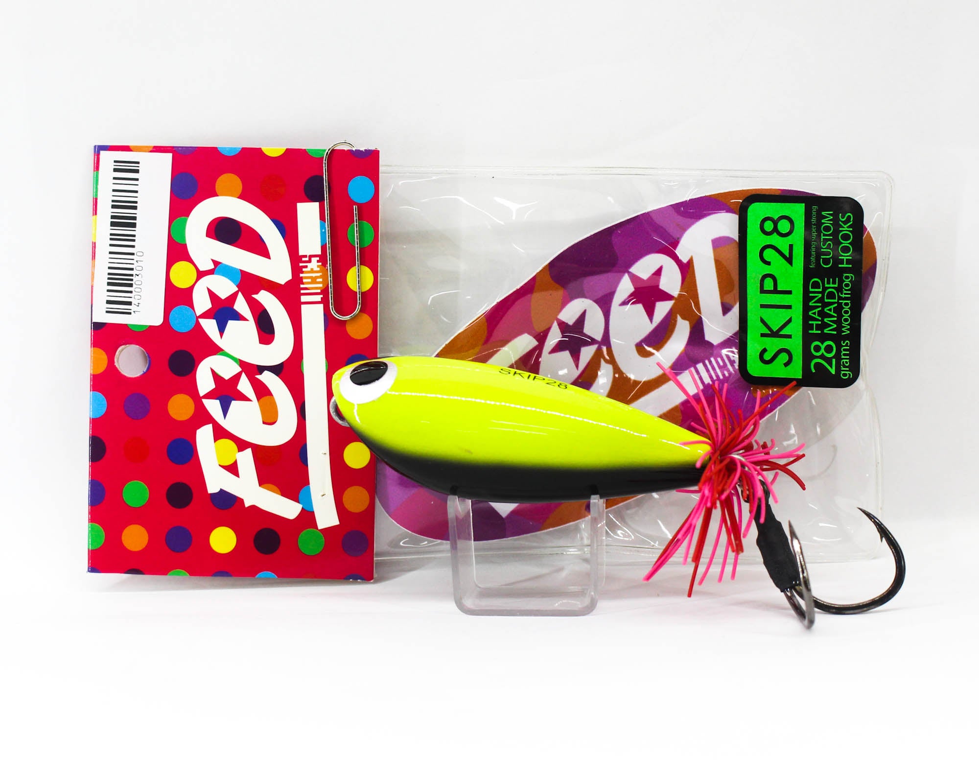 Feed Skip 28 Hand Made Wood Frog Floating Lure 28 grams 10 (3010)