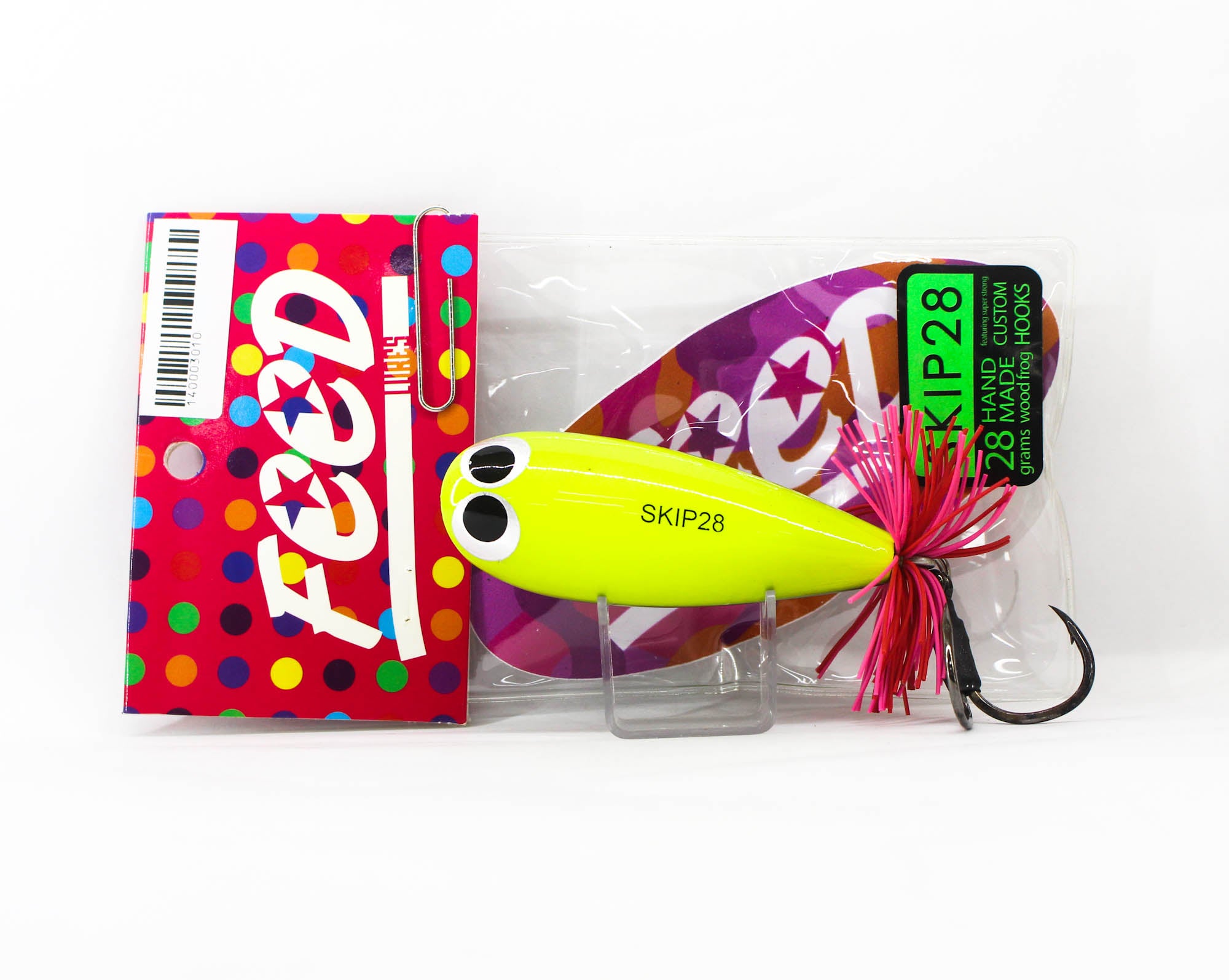 Feed Skip 28 Hand Made Wood Frog Floating Lure 28 grams 10 (3010)