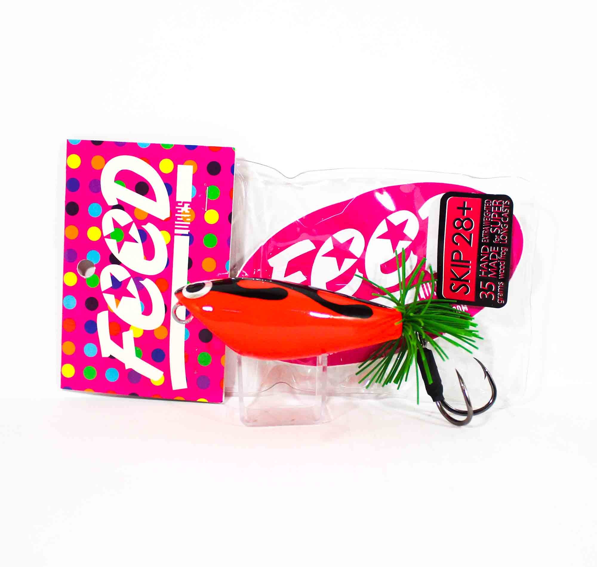 Feed Skip 28+ Hand Made Wood Frog Floating Lure 35 grams +3 (3103)