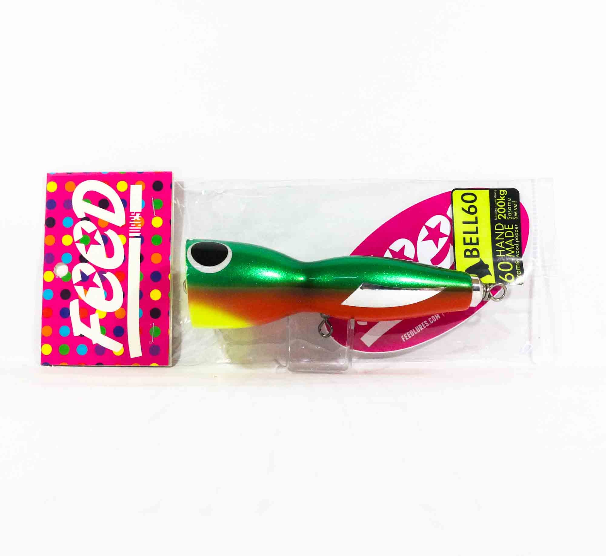 Feed Bell 60 Hand Made Wood Popper Floating Lure 60 grams 55 (7055)