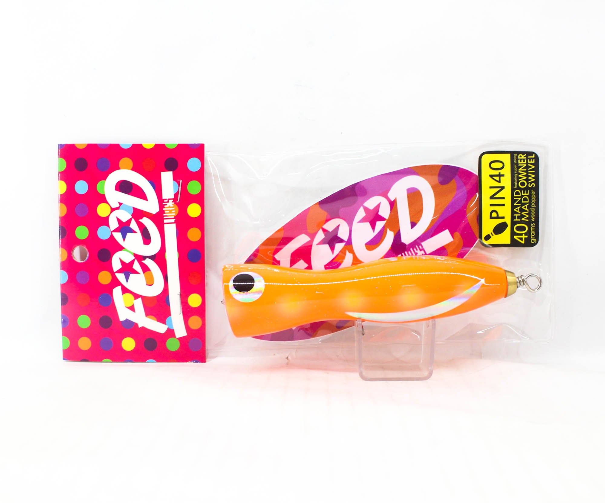 Feed Pin 40 Hand Made Wood Popper Floating Lure 40 grams 16 (9016)