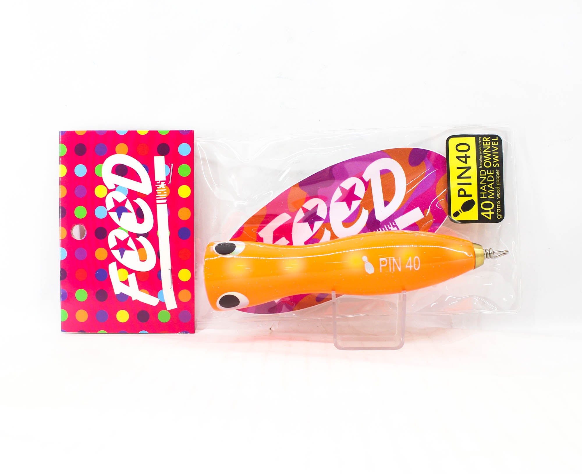 Feed Pin 40 Hand Made Wood Popper Floating Lure 40 grams 16 (9016)