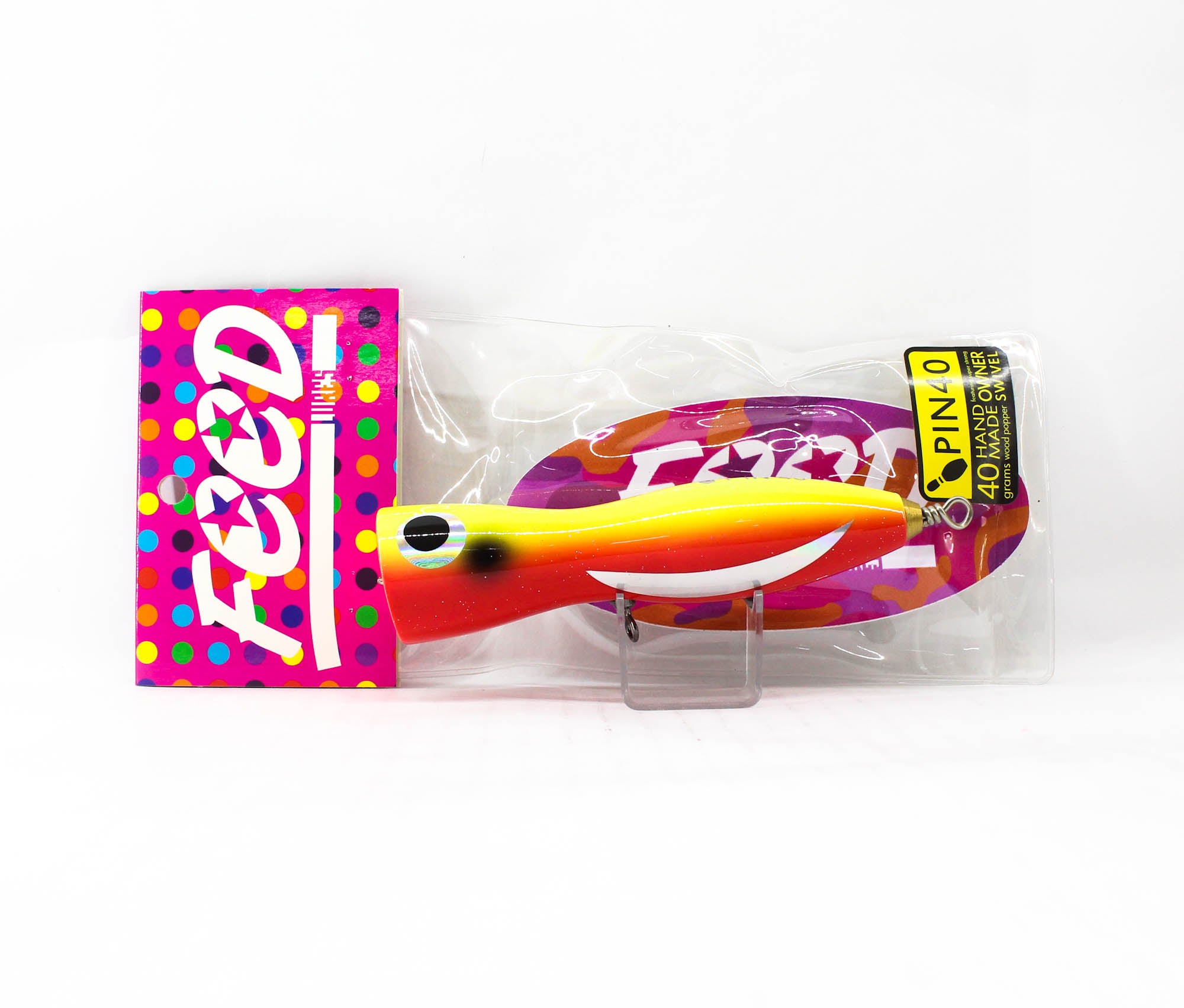Feed Pin 40 Hand Made Wood Popper Floating Lure 40 grams 17 (9017)