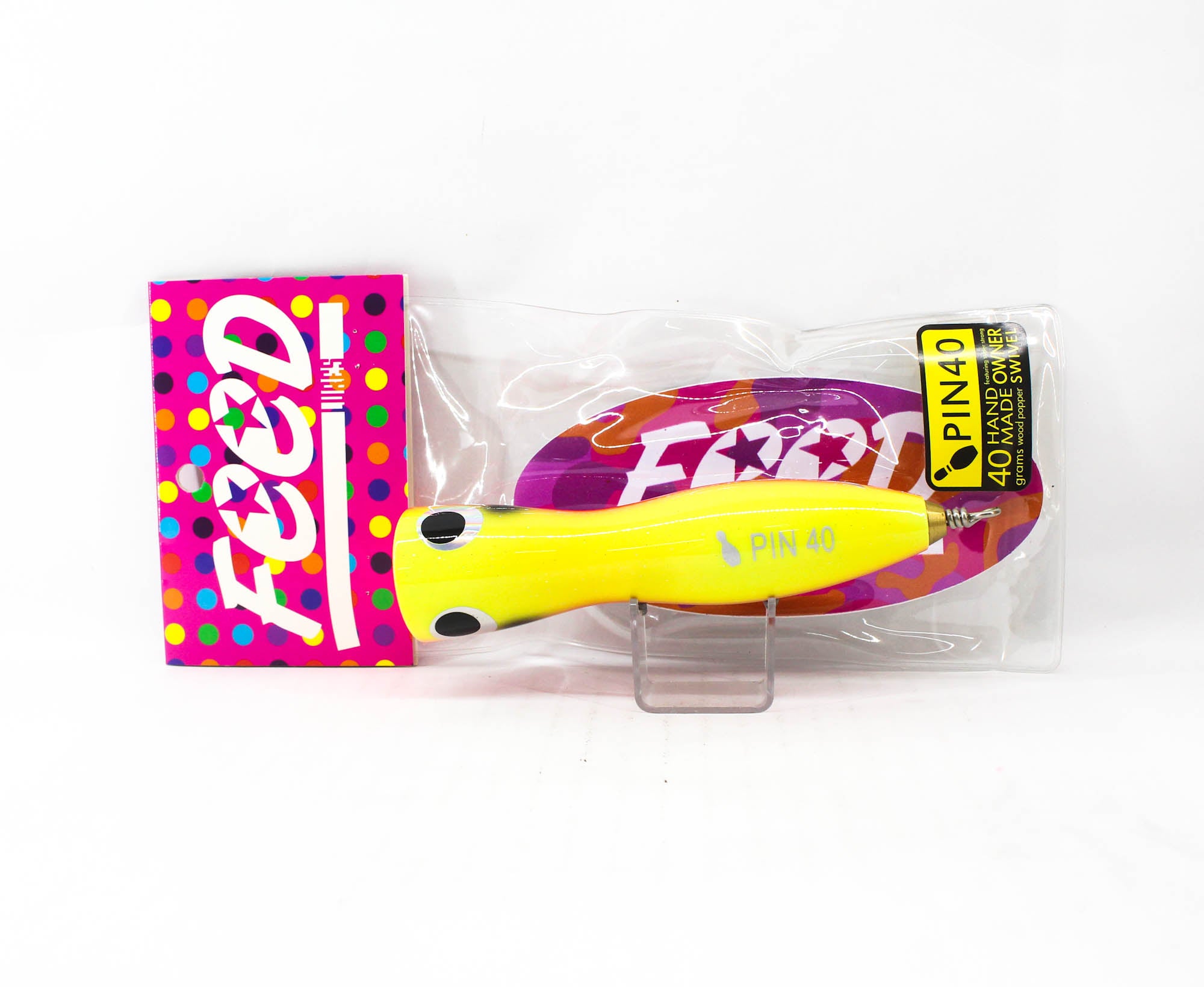 Feed Pin 40 Hand Made Wood Popper Floating Lure 40 grams 17 (9017)