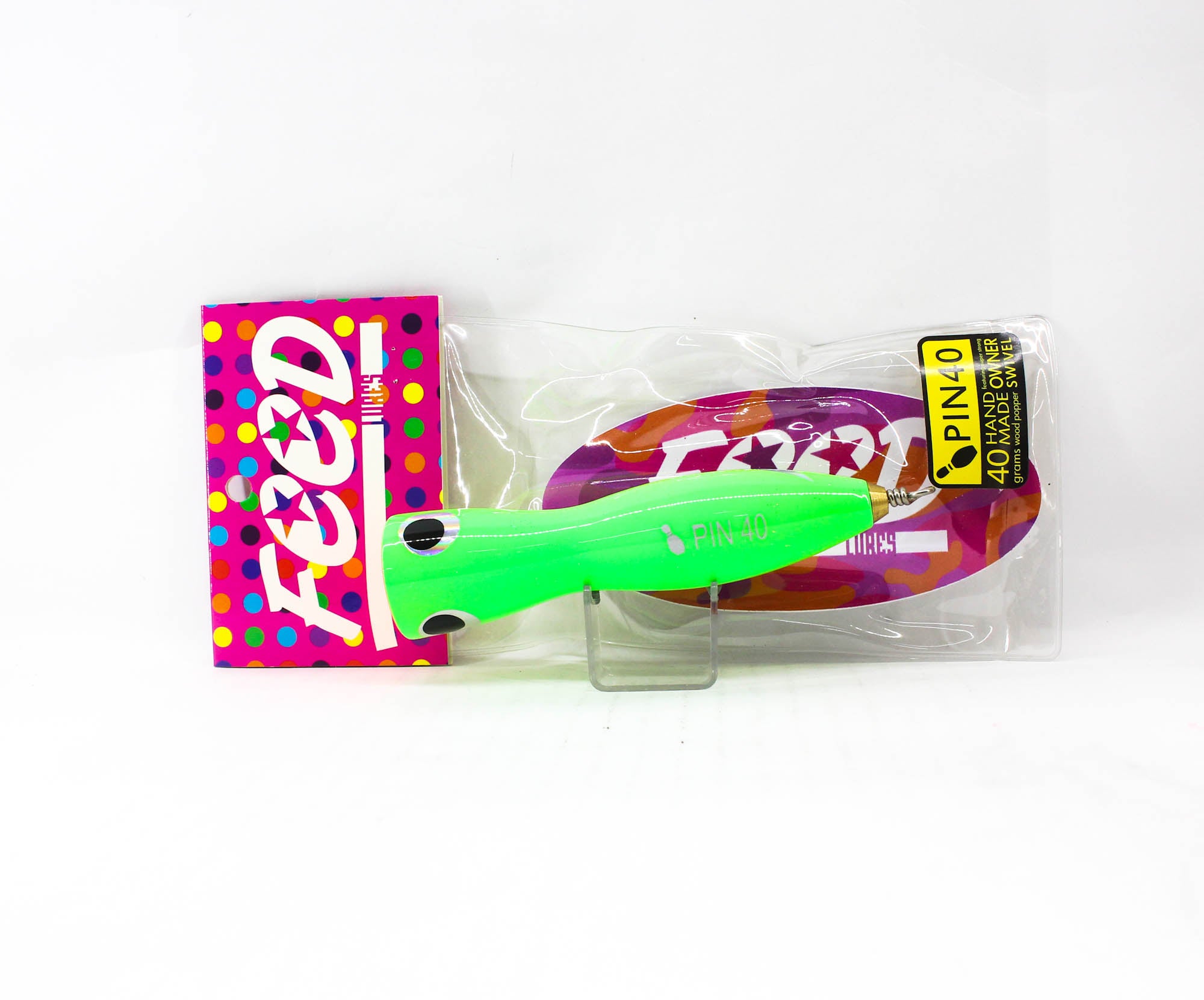 Feed Pin 40 Hand Made Wood Popper Floating Lure 40 grams 22 (9022)
