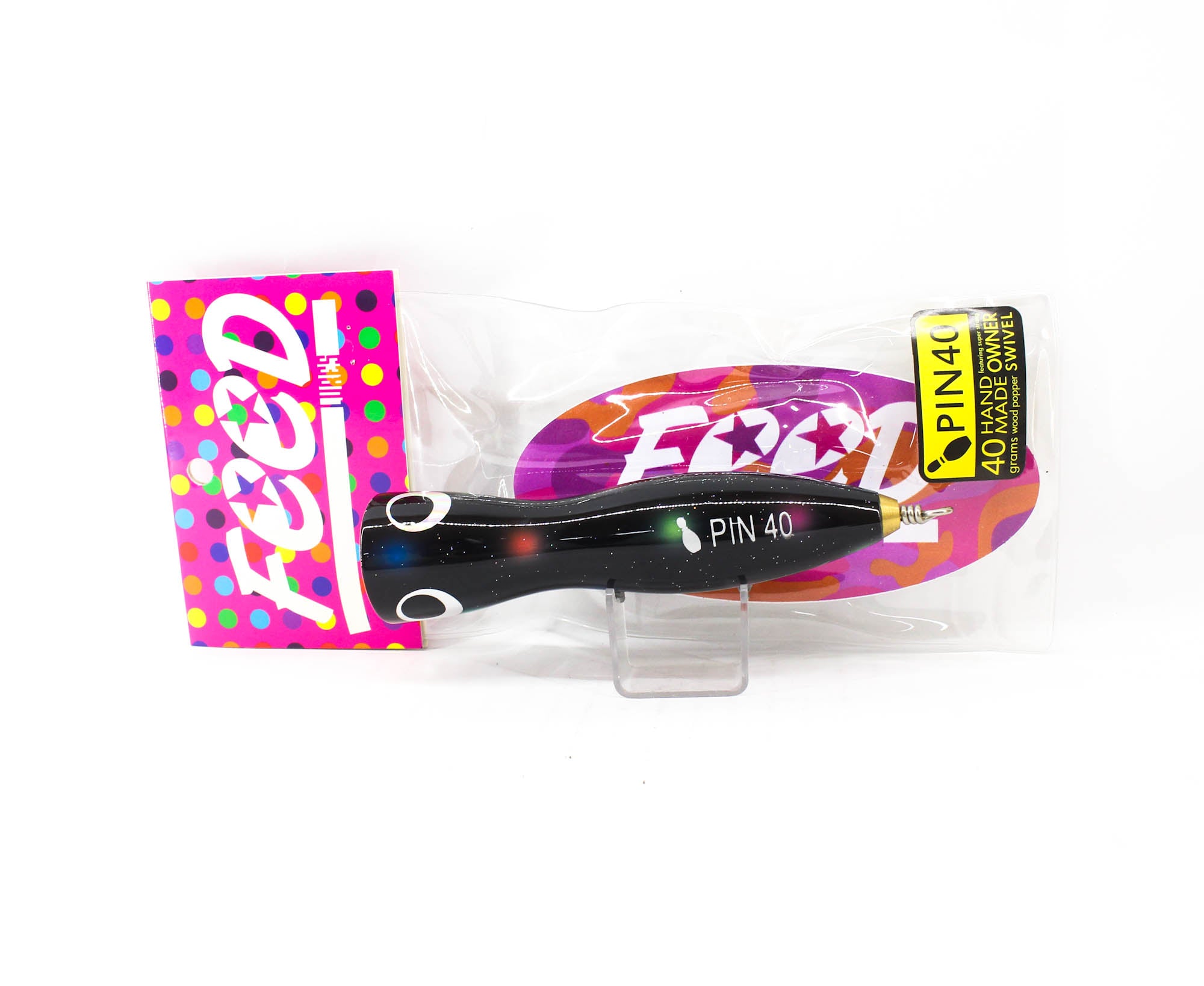 Feed Pin 40 Hand Made Wood Popper Floating Lure 40 grams 23 (9023)