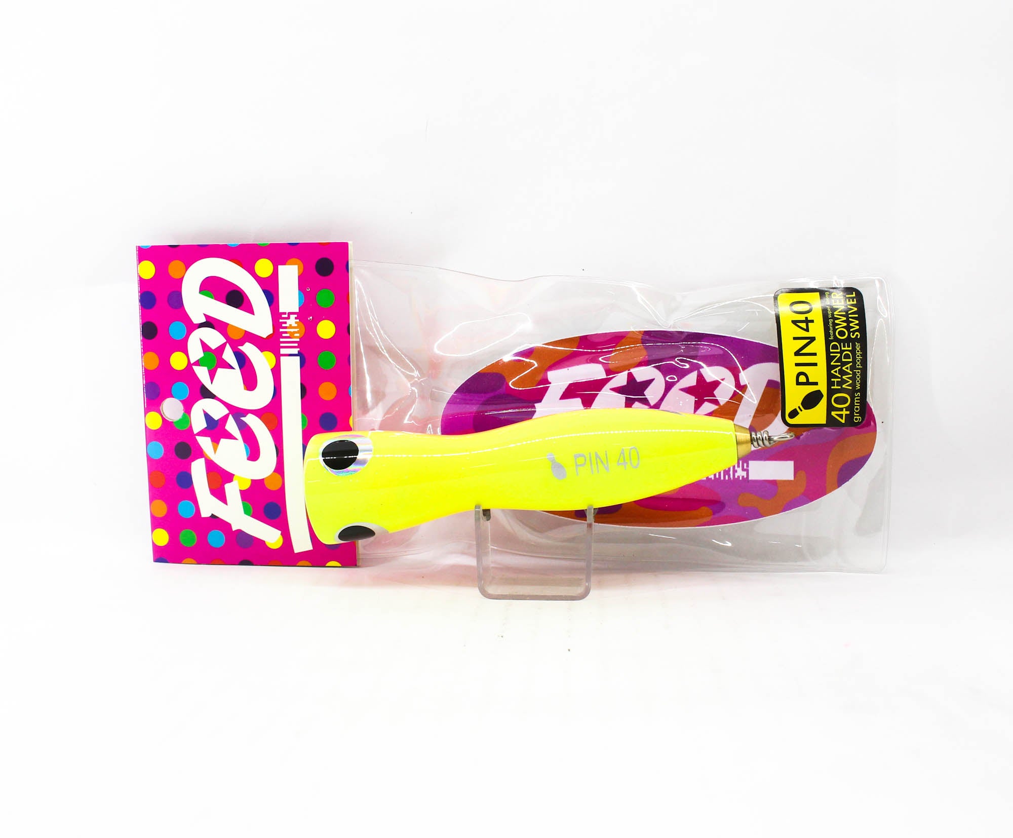 Feed Pin 40 Hand Made Wood Popper Floating Lure 40 grams 24 (9024)