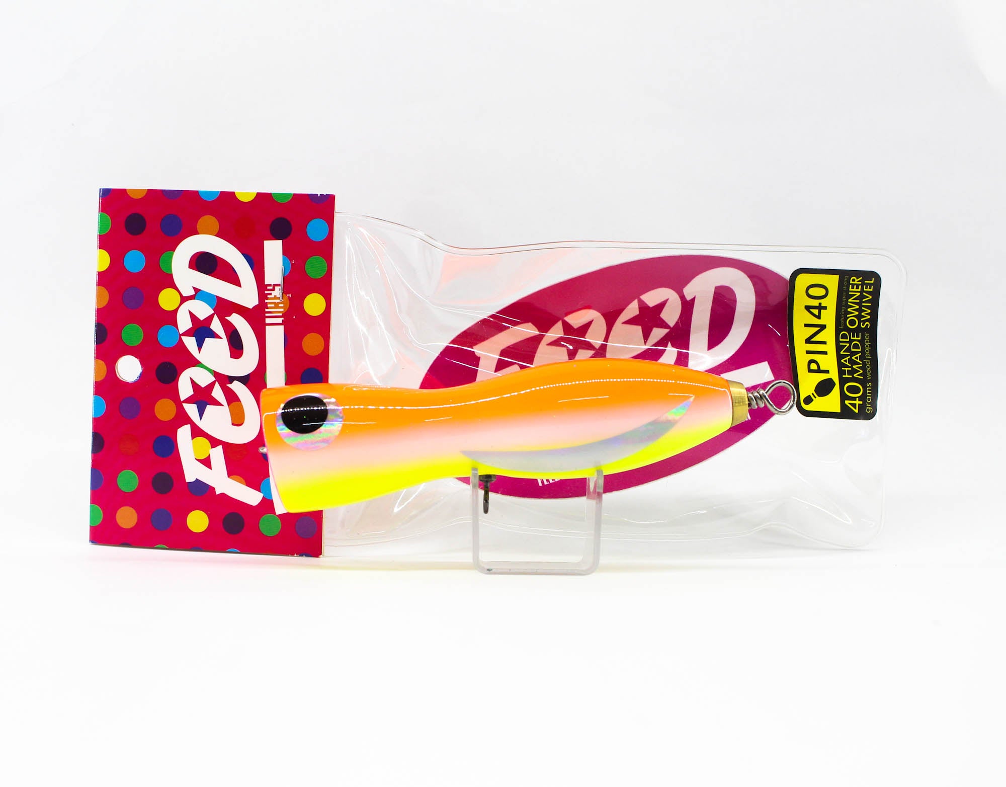 Feed Pin 40 Hand Made Wood Popper Floating Lure 40 grams 25 (9025)