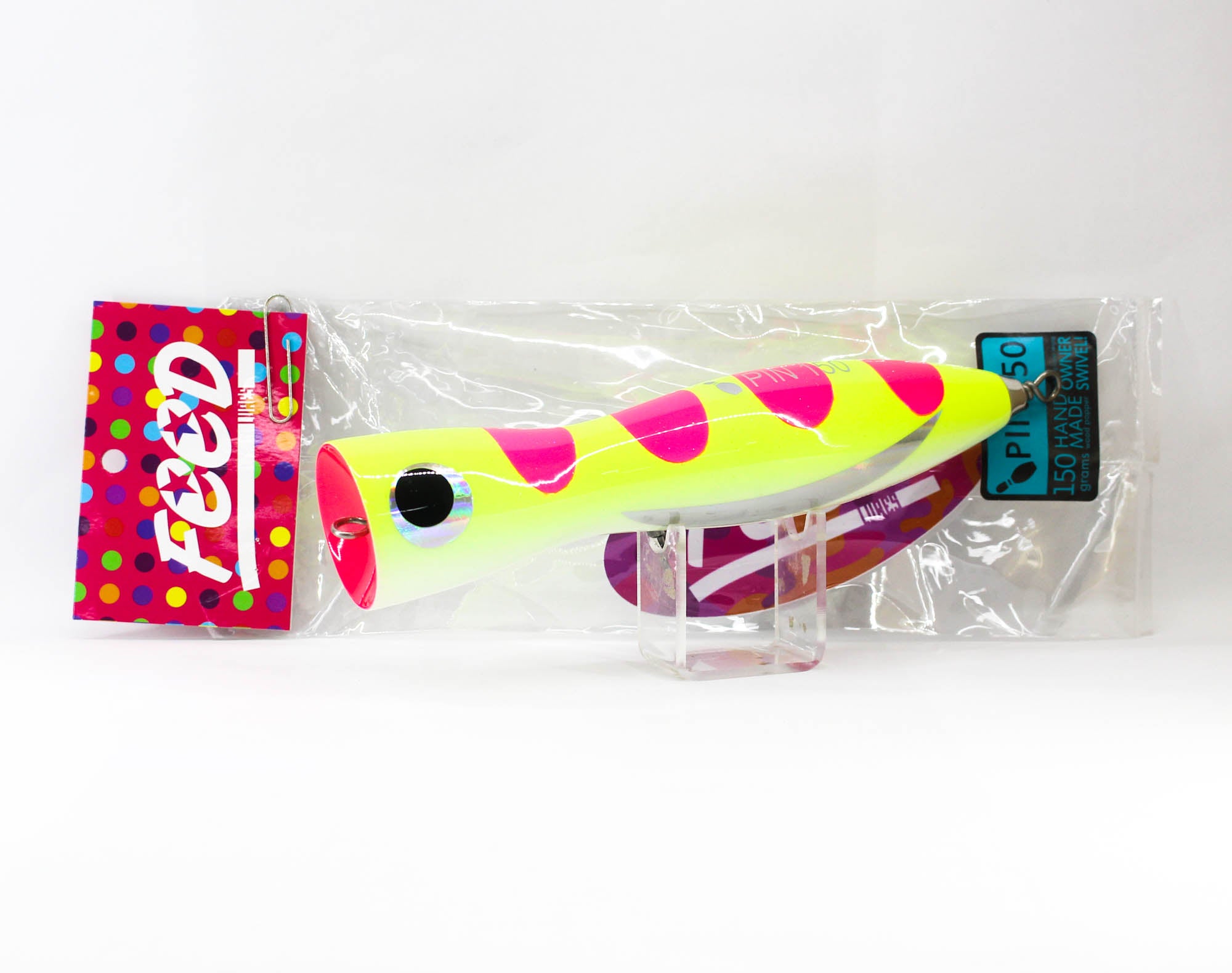 Feed Pin 150 Hand Made Wood Popper Floating Lure 150 grams 47 (2047)