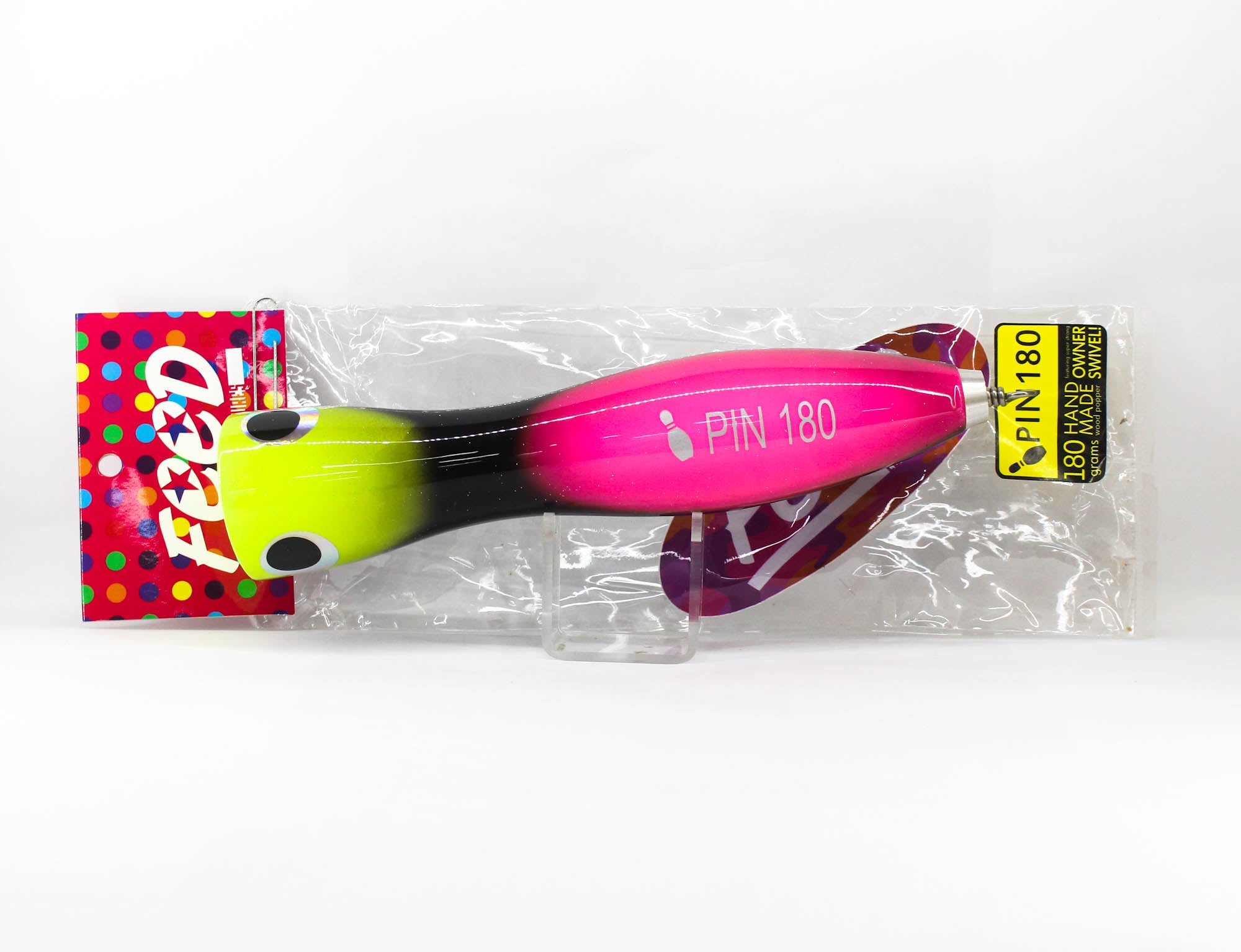 Feed Pin 180 Hand Made Wood Popper Floating Lure 180 grams 44 (3044)