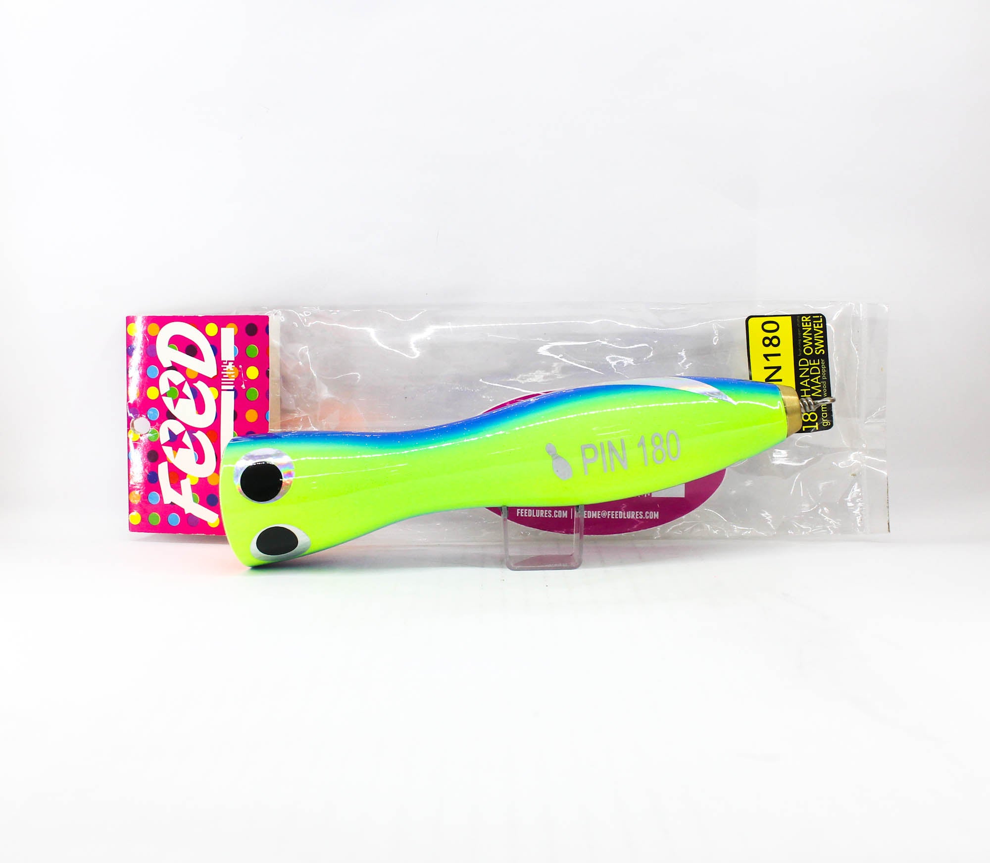 Feed Pin 180 Hand Made Wood Popper Floating Lure 180 grams 56 (3056)