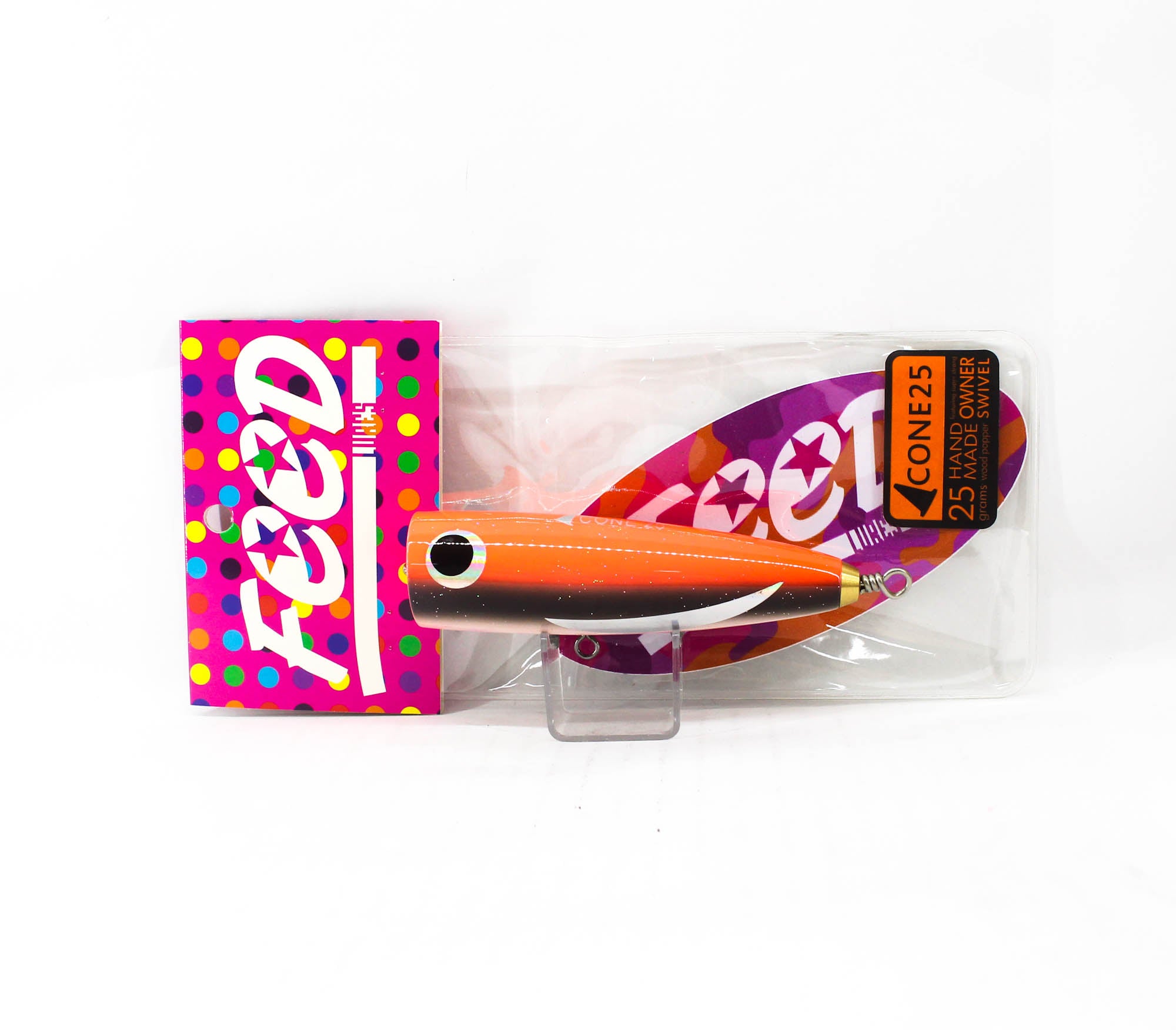 Feed Cone 25 Hand Made Wood Popper Floating Lure 25 grams 14 (4014)