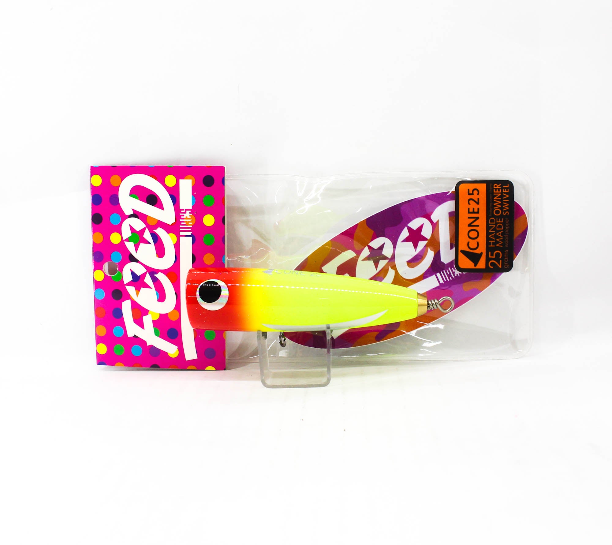 Feed Cone 25 Hand Made Wood Popper Floating Lure 25 grams 35 (4035)