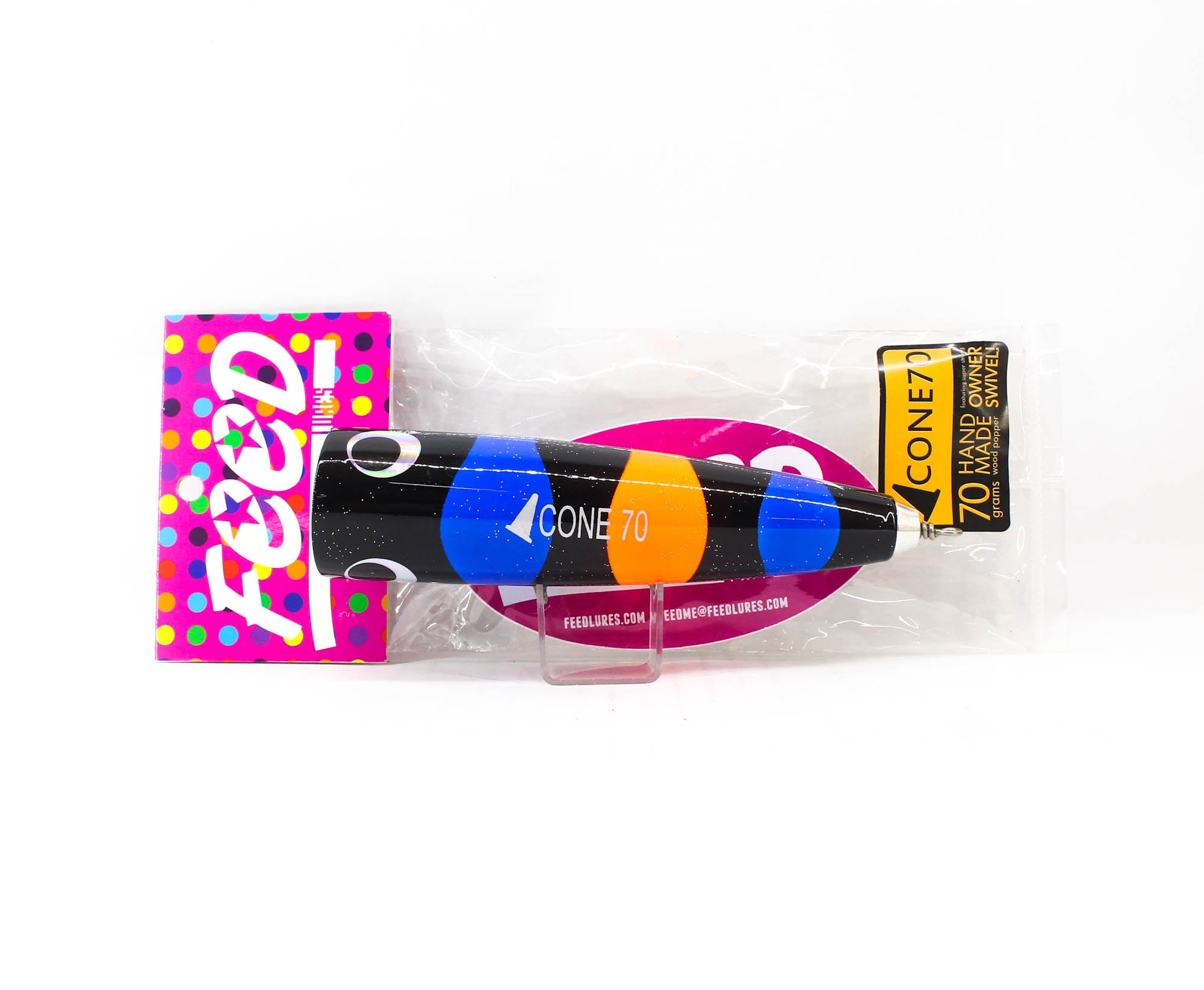 Feed Cone 70 Hand Made Wood Popper Floating Lure 70 grams 75 (5075)