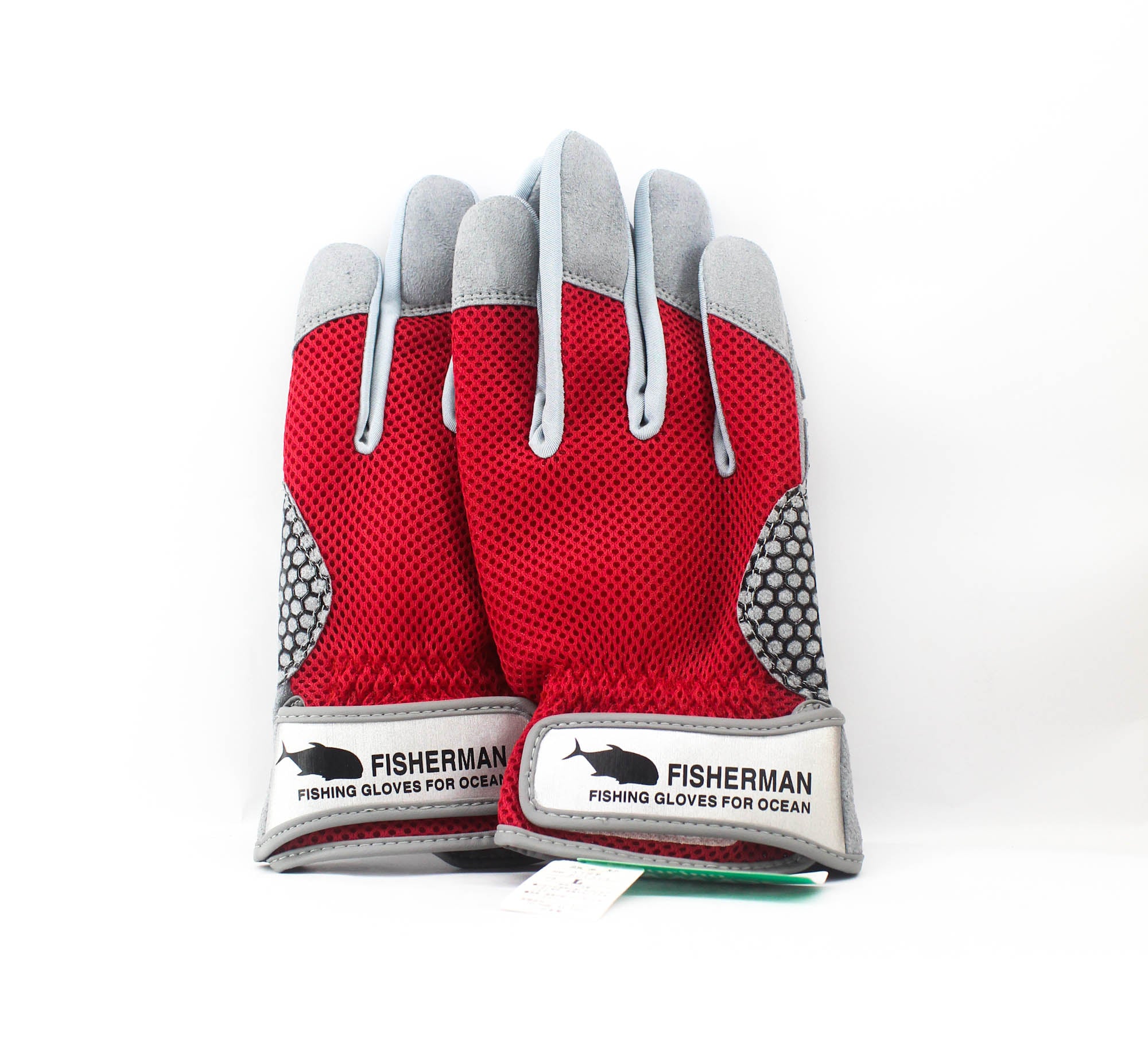Fisherman Gloves High Grip Red Size L (0335)