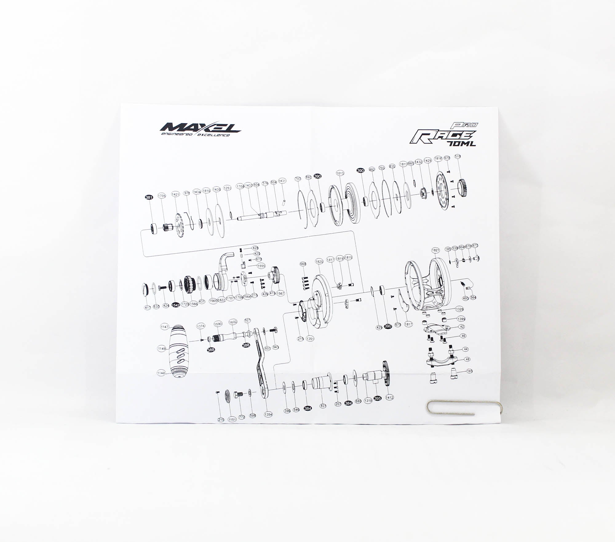 Maxel Reel Baitcast Rage Pro 70ML Red/Blue (0048)