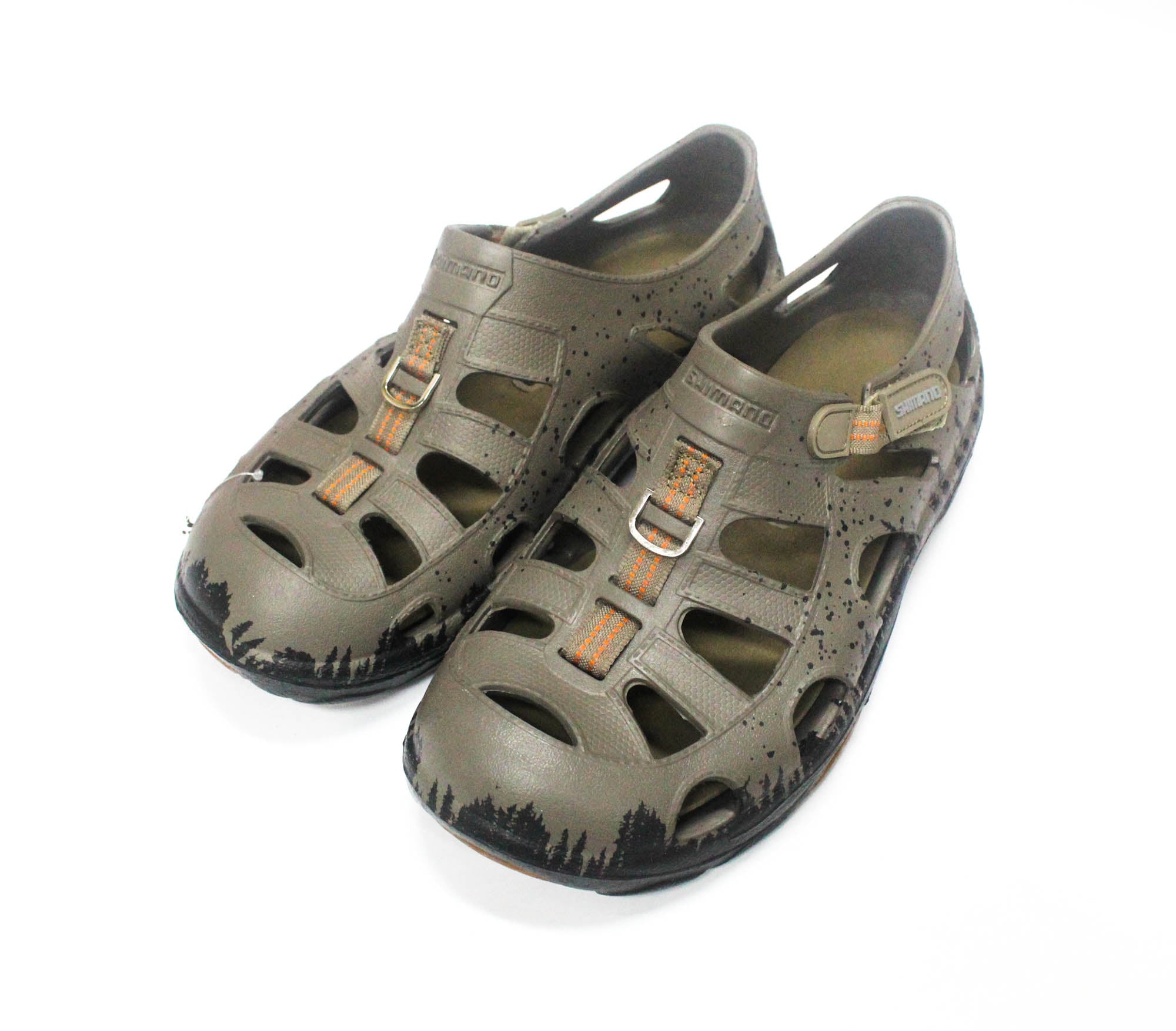 Shimano Evair Fishing Shoes Khaki Black Size EU 46 , US M12 (2289)