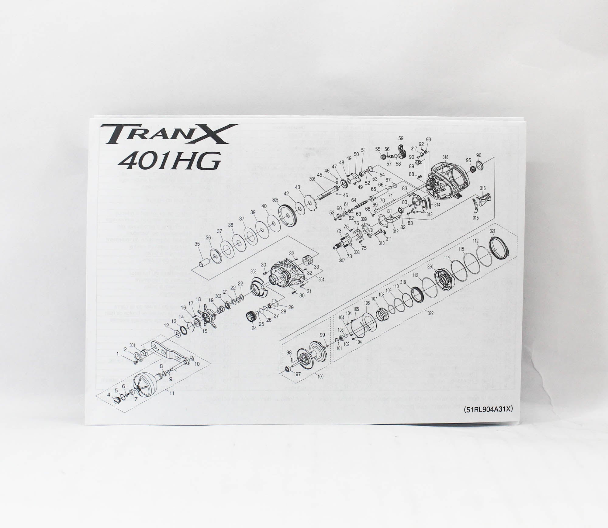 Shimano Reel Baitcast TranX 401HG Left Hand 2025 (4252)