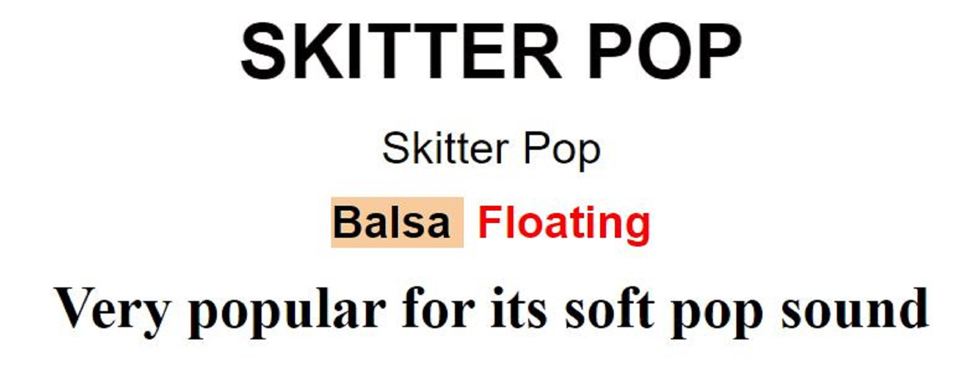 Rapala Popper Skitter Pop Floating Lure SP09/ALB (8241)