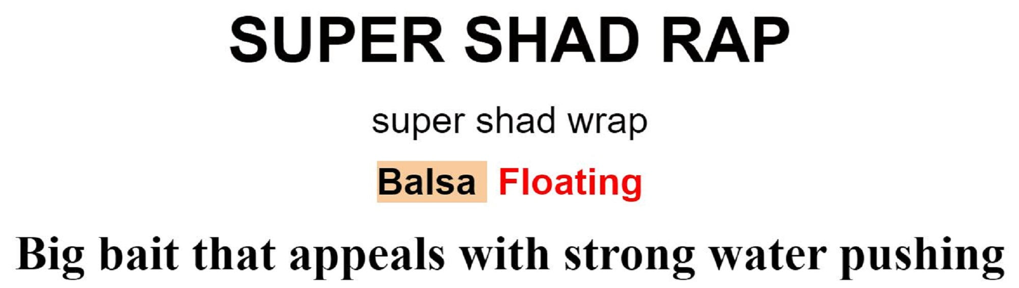 Rapala Super Shad Rap Floating Lure SSR14/RSL (8772)