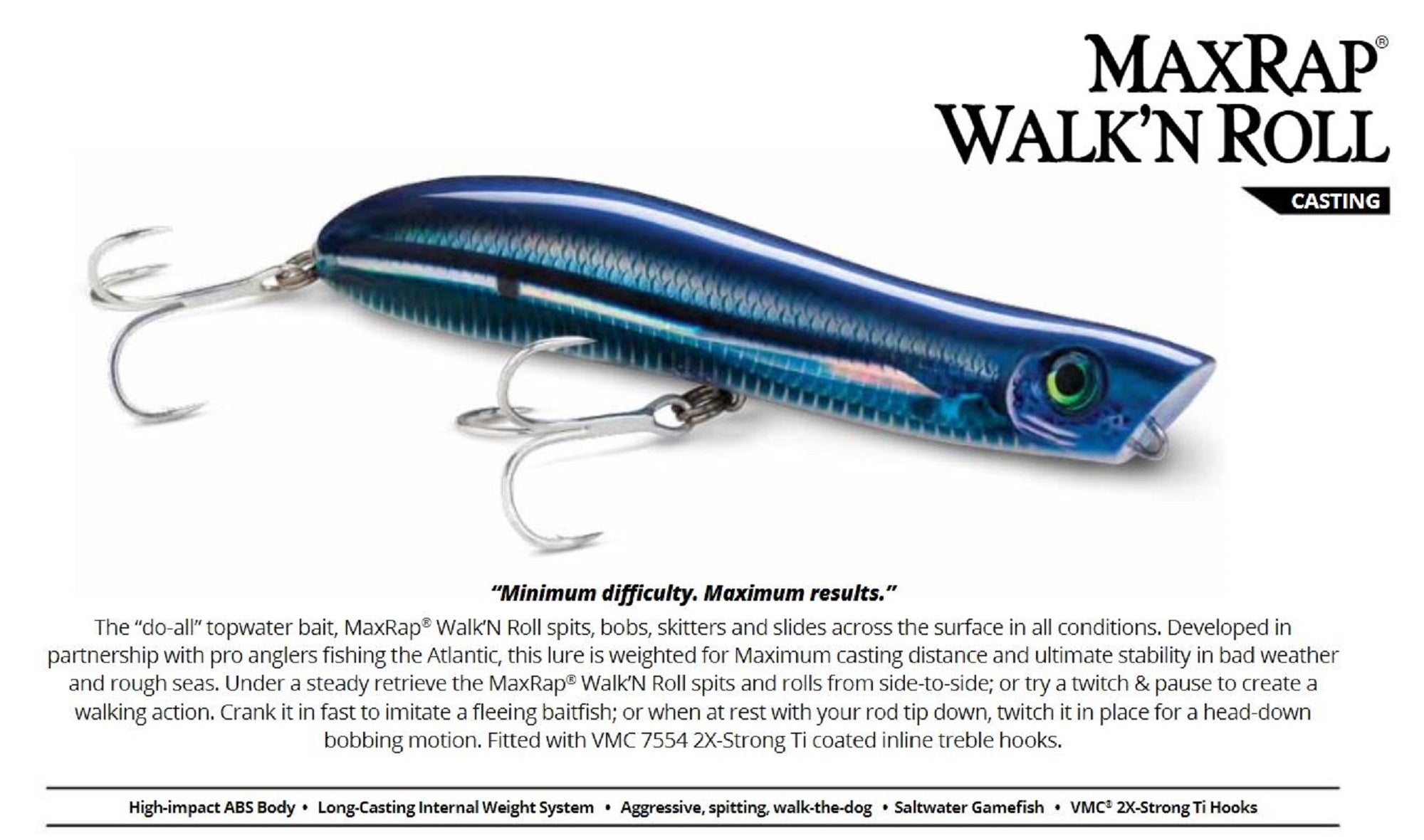 Rapala Max Rap Walk'N Roll 13 Floating lure MXRWR13/NIA (5905)
