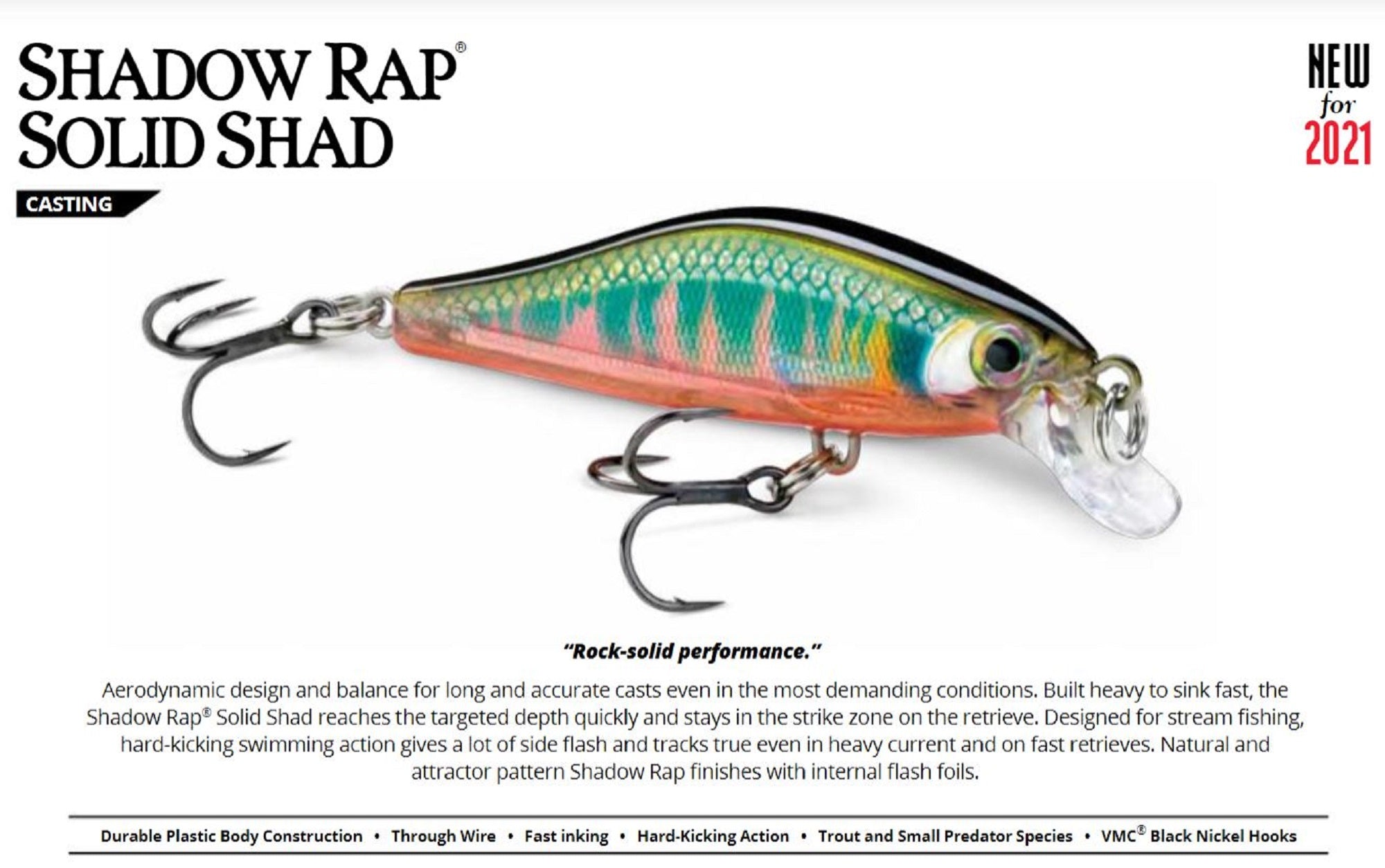 Rapala Shadow Rap Solid Shad 05 Sinking lure SDRSS05/GO (1578)