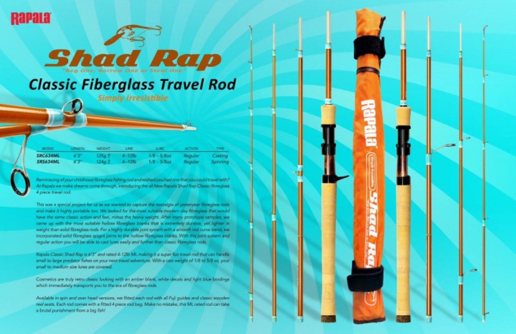 Rapala Rod Baitcast Shad Rap Classic SRC634ML (2406)