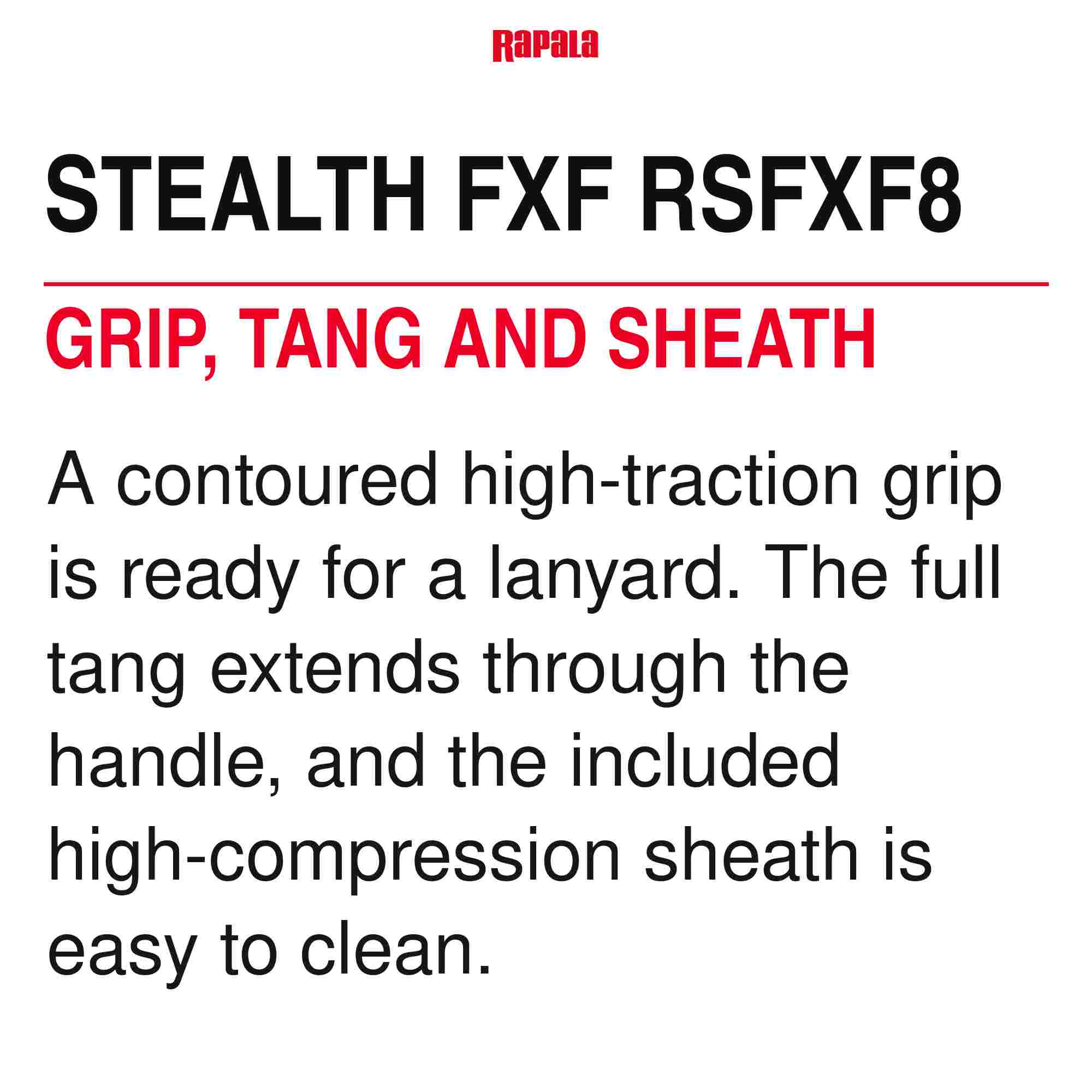 Rapala Stealth Fillet Knife Medium Flex 8 Inch RSFXF8 (8970)